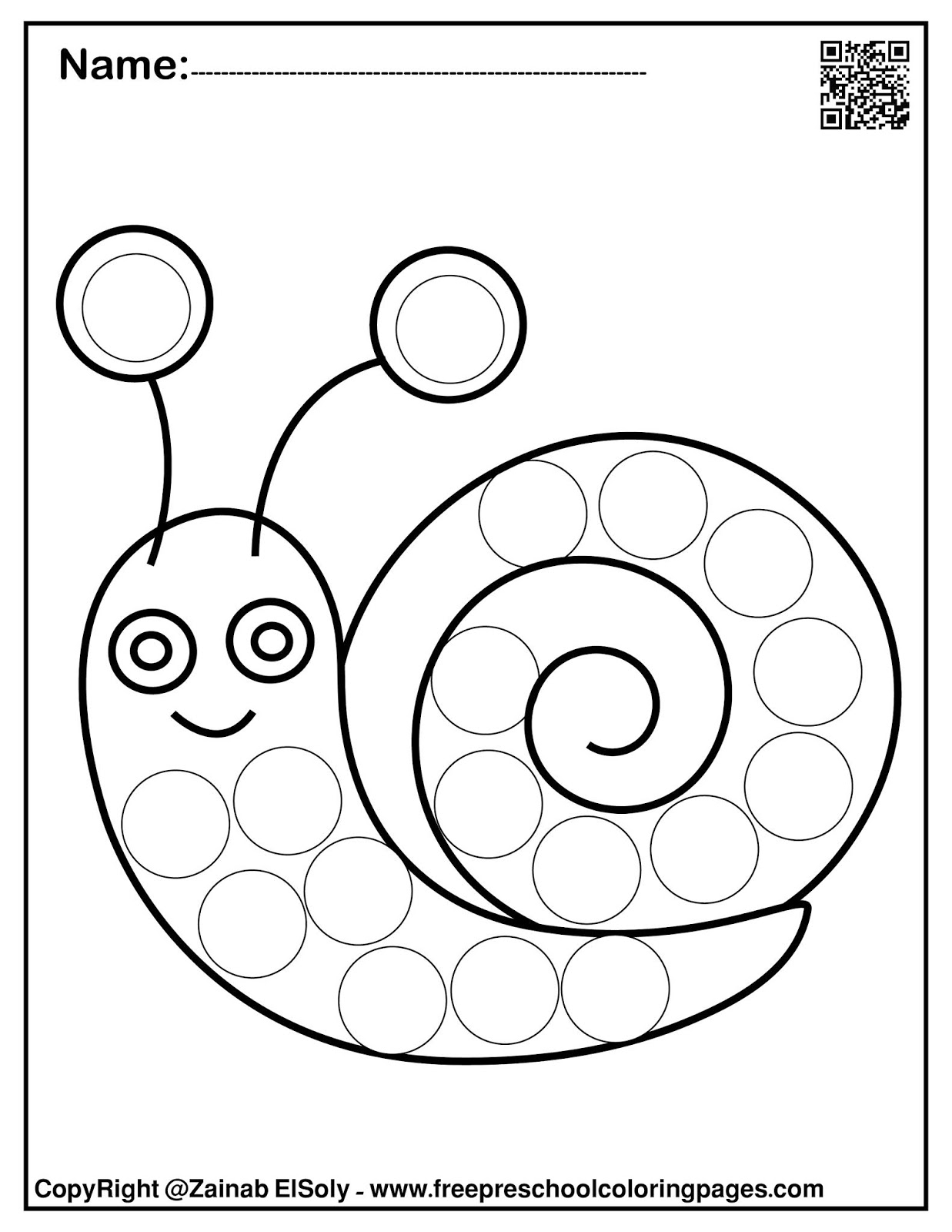 Set Of Spring Dot Marker Free Coloring Pages