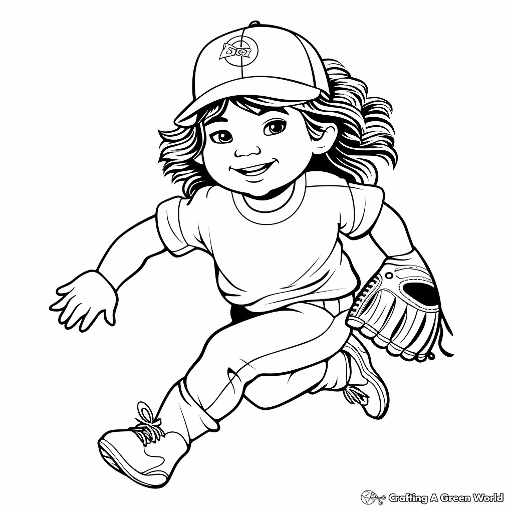 Softball Printable Coloring Pages