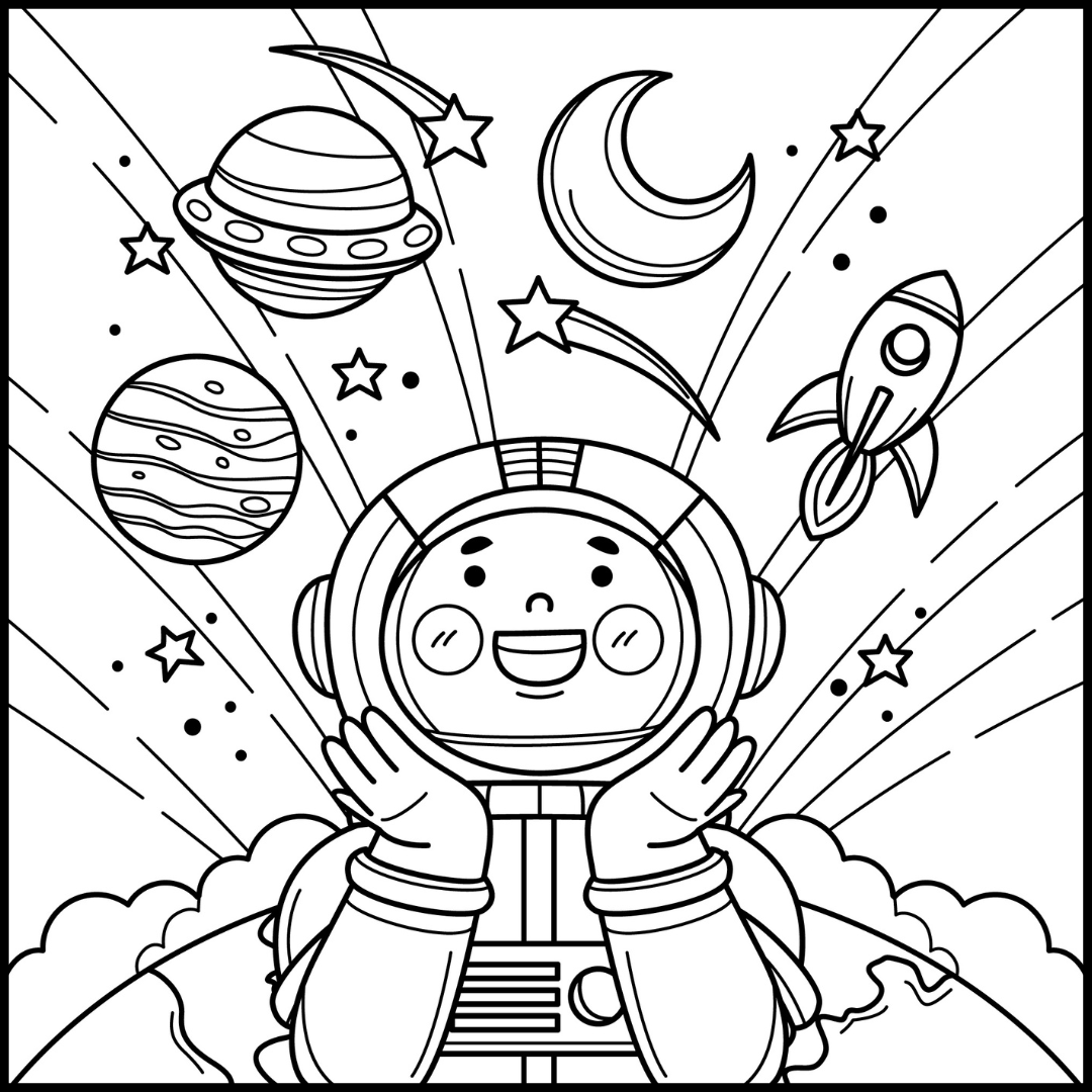 Solar Eclipse Coloring Pages Free