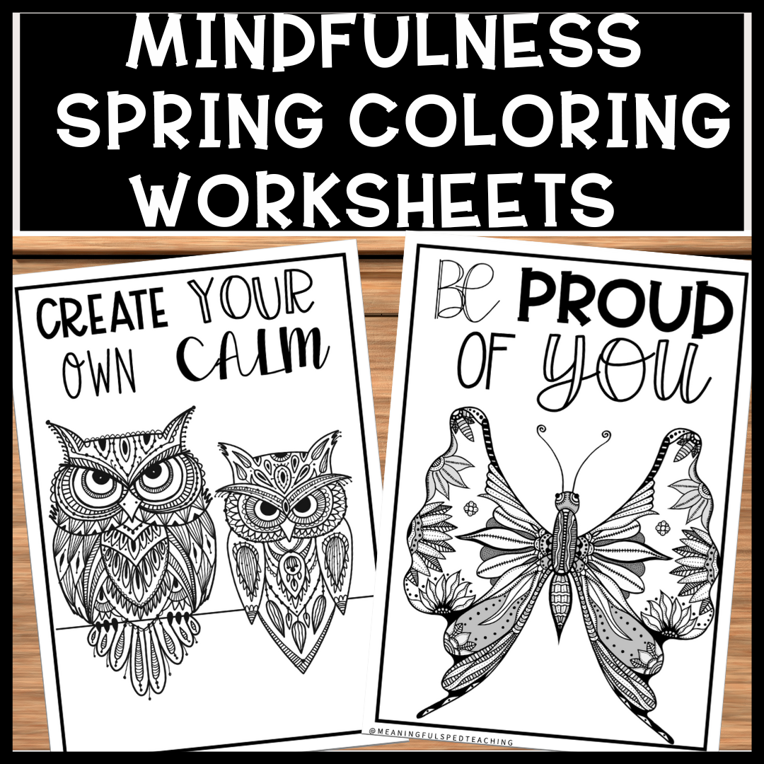 Spring Mindfulness Coloring Page Doodles For Kids And Teens NO PREP