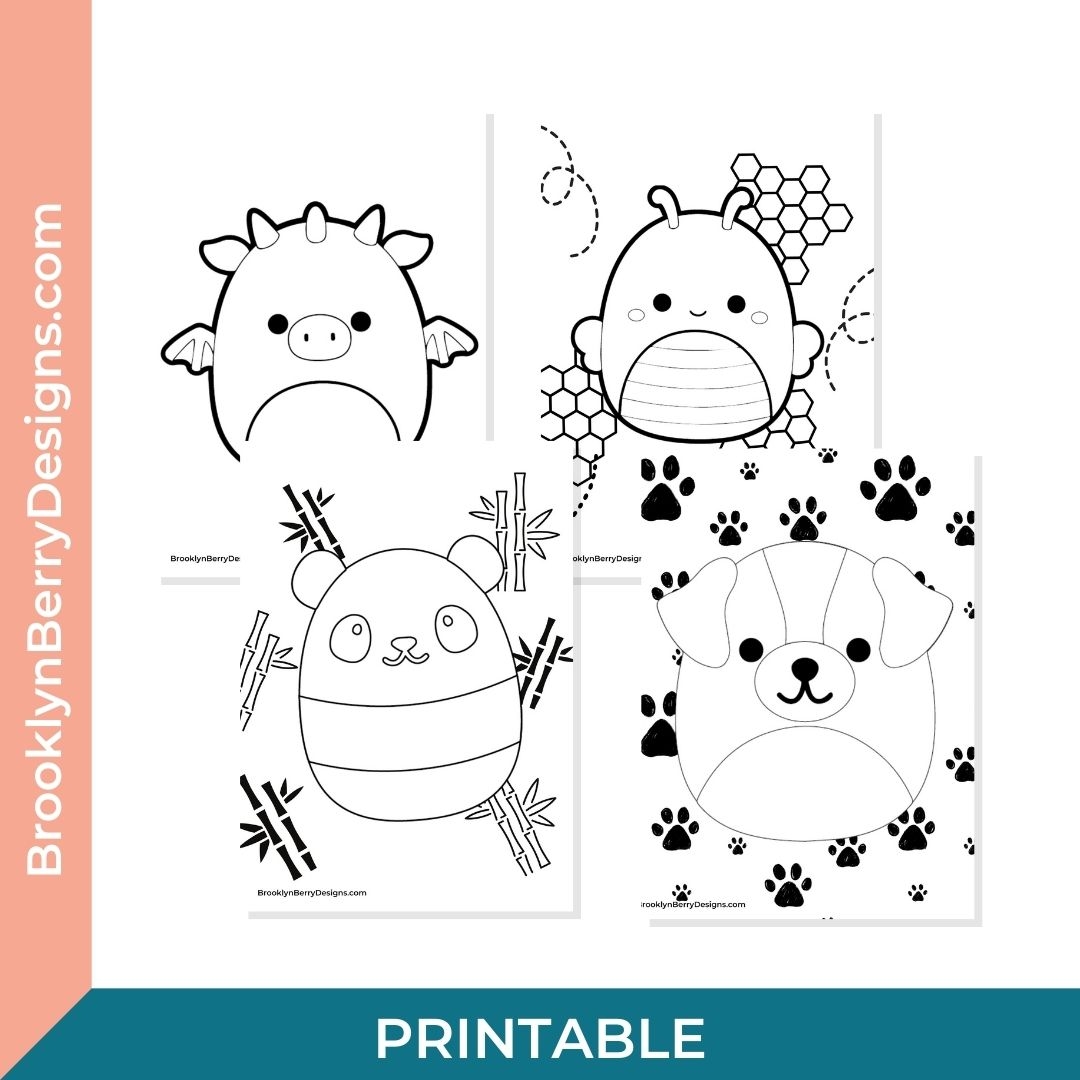 Squishmallow Coloring Pages Brooklyn Berry Designs Shop