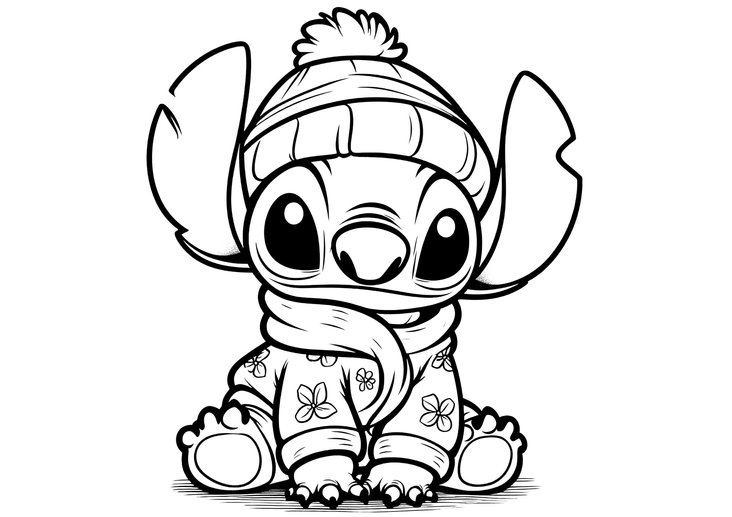 Stitch Coloring Page Free