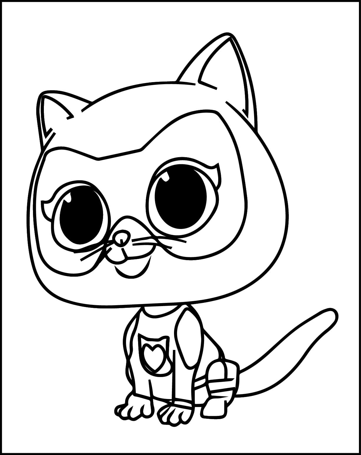 Super Kitties Coloring Pages Printable