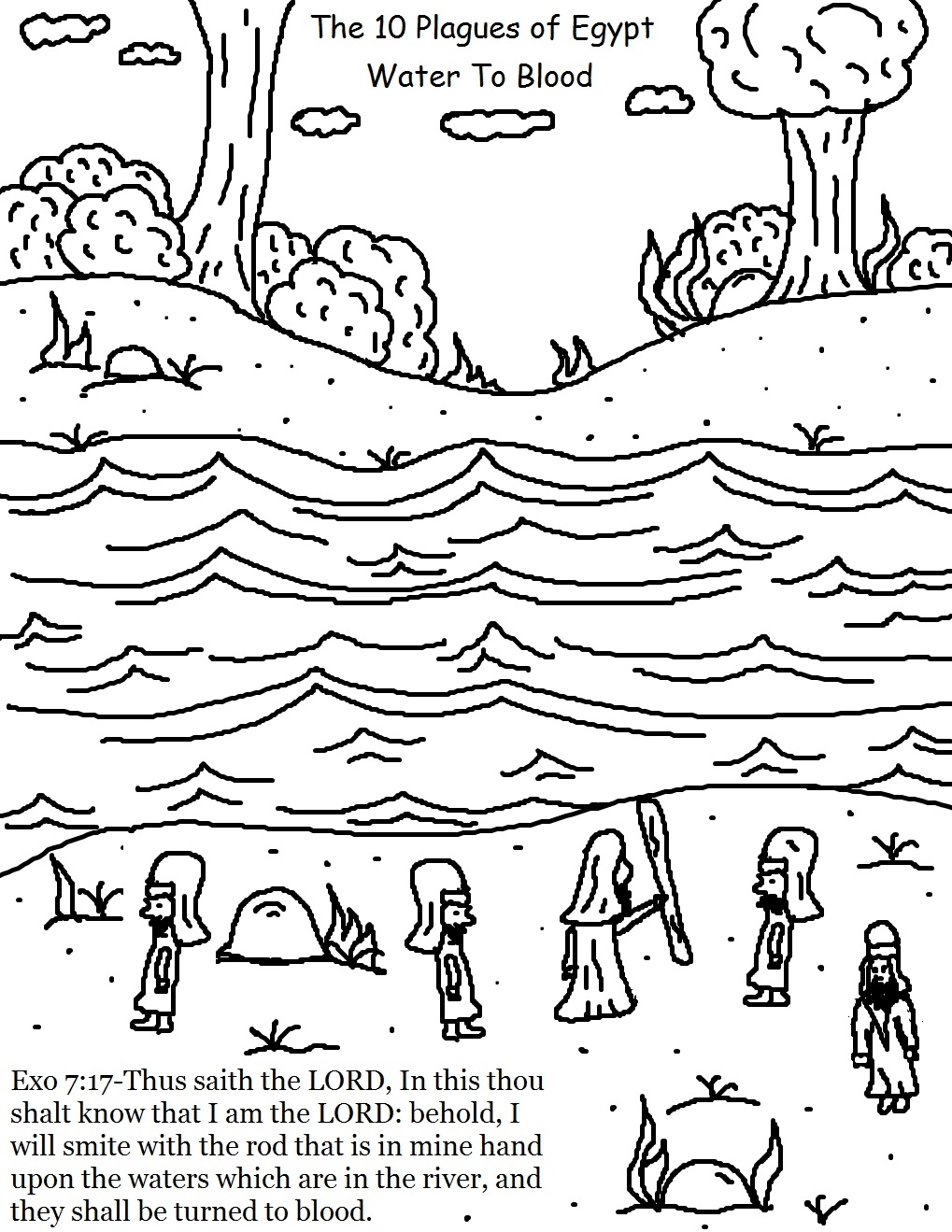 The 10 Plagues Of Egypt Coloring Pages