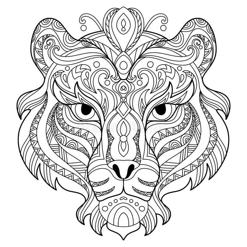 Tiger Coloring Book Adult Stock Illustrations 364 Tiger Coloring Book Adult Stock Illustrations Vectors Clipart Dreamstime