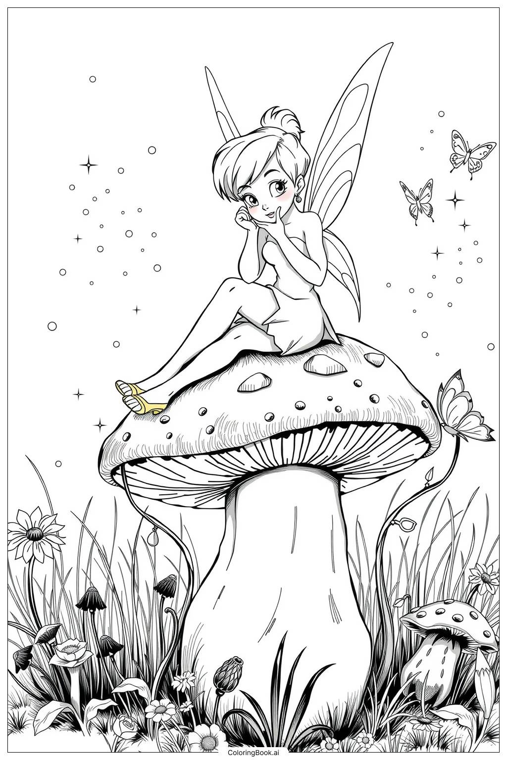 Printable Tinkerbell Coloring Pages