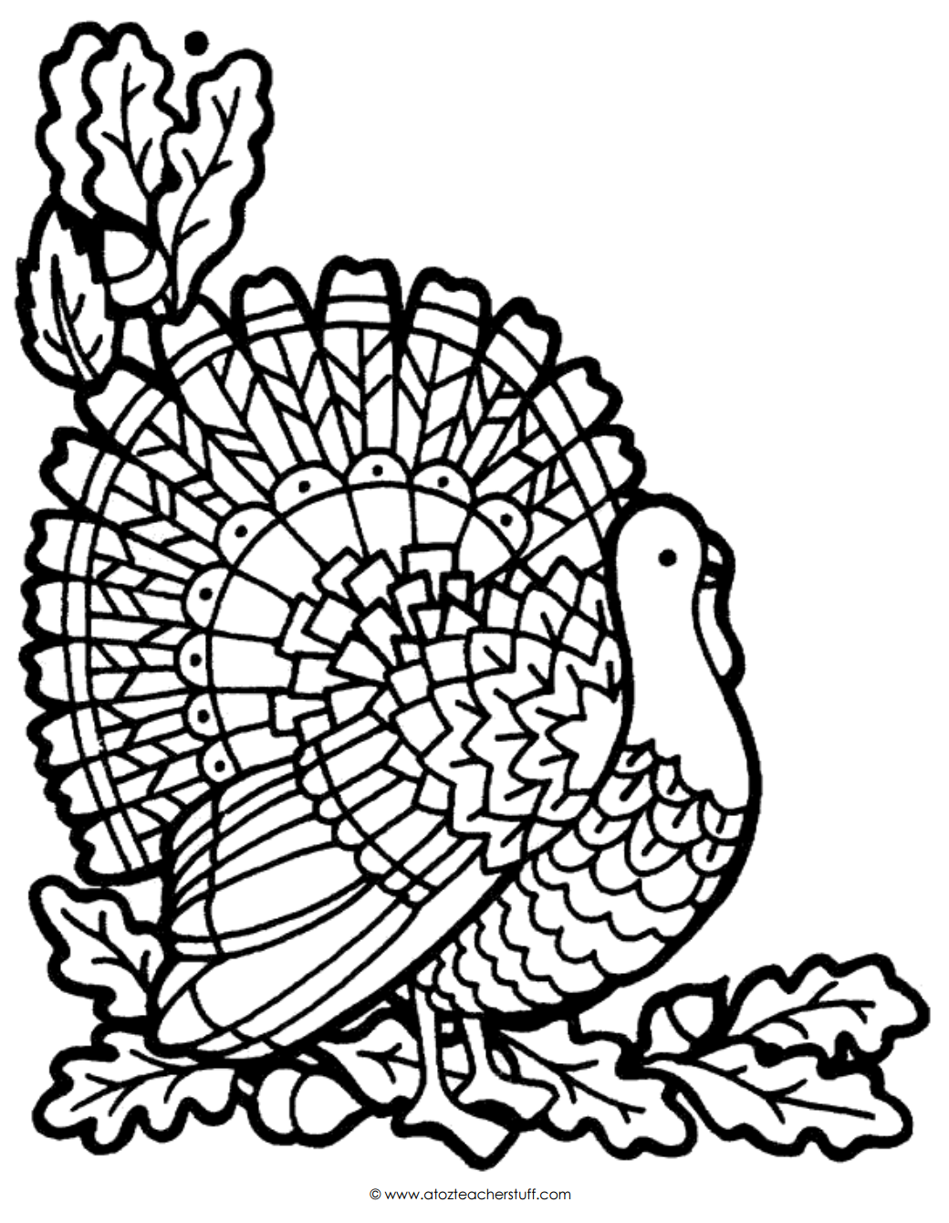 Turkey Color Pages Printable