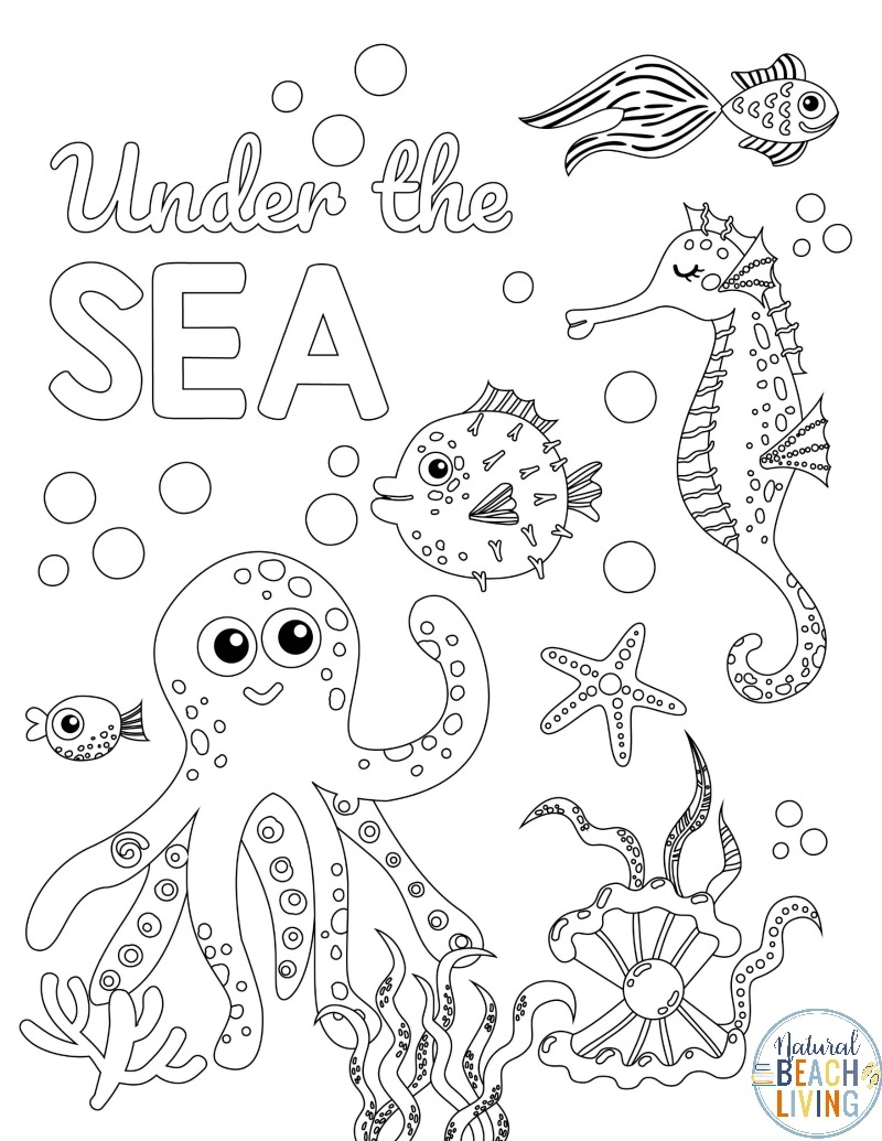 Free Coloring Pages Under The Sea