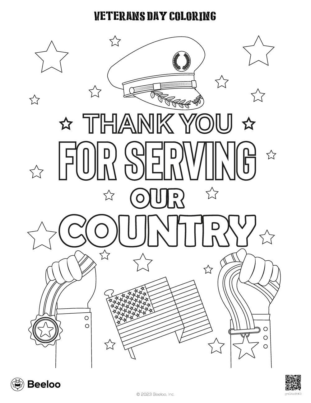 Free Coloring Pages For Veterans Day