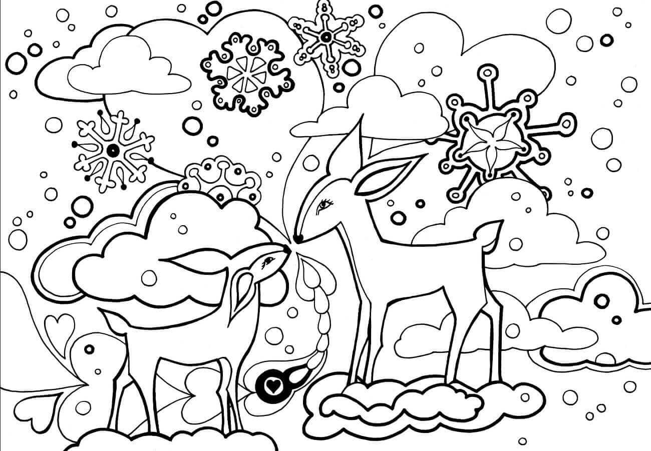 Winter Color Pages Printable