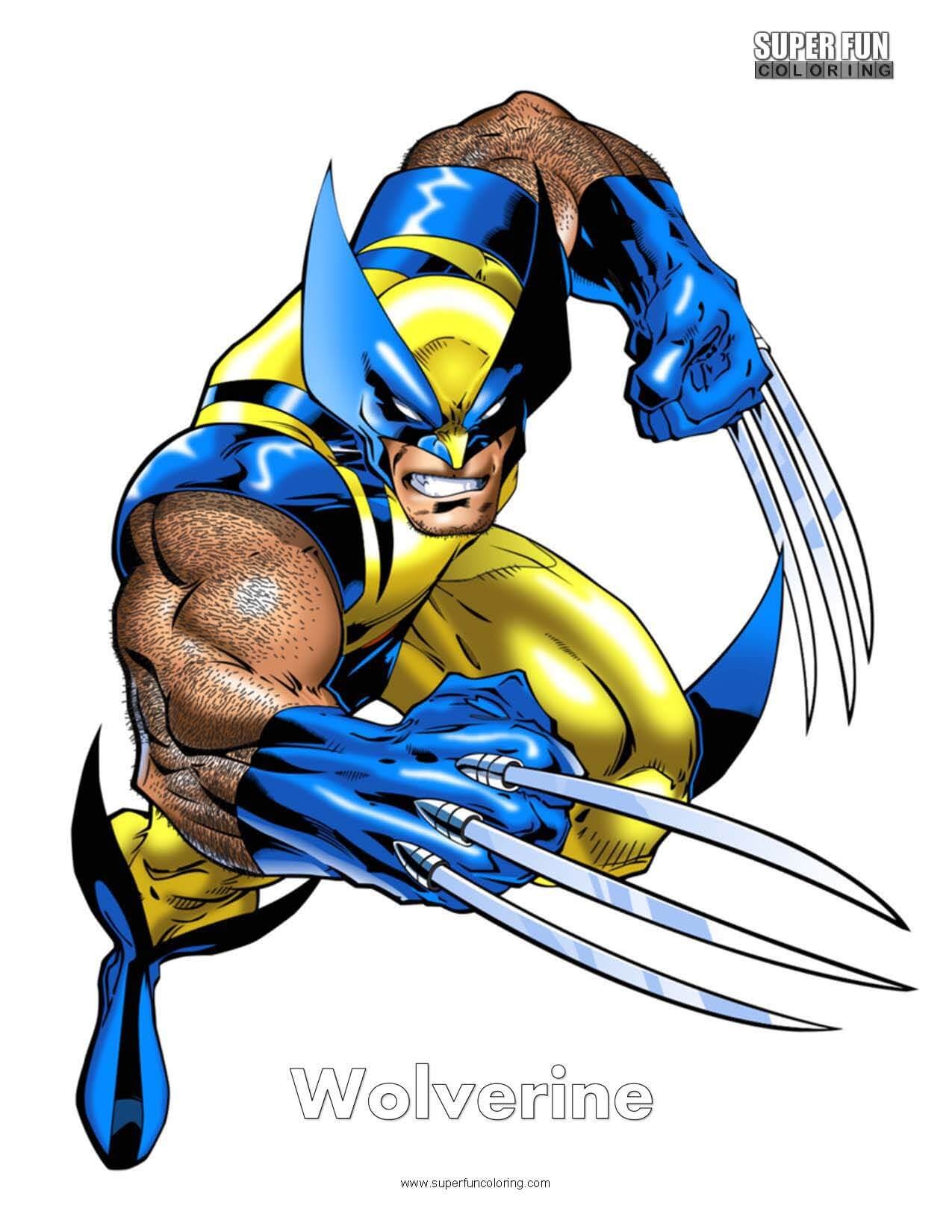 Wolverine Coloring Page Super Fun Coloring