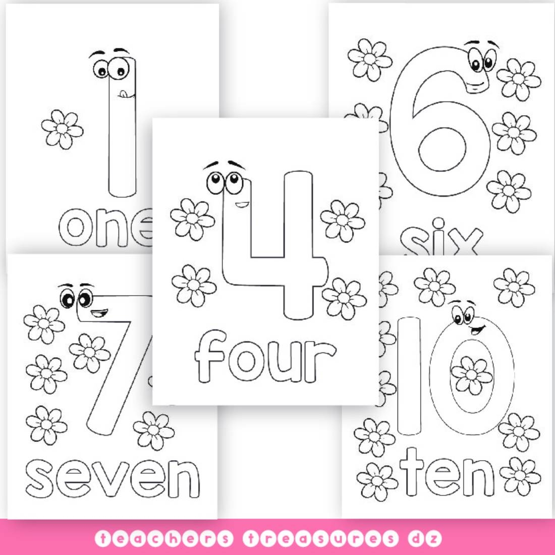 Free Coloring Pages Numbers 1-10