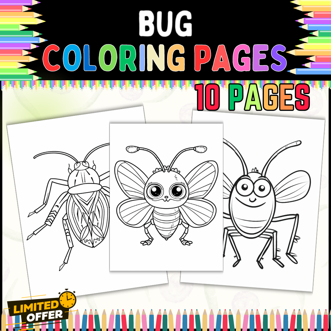 10 Bug Coloring Pages Printable Insect Fun For Kids Coloring 
