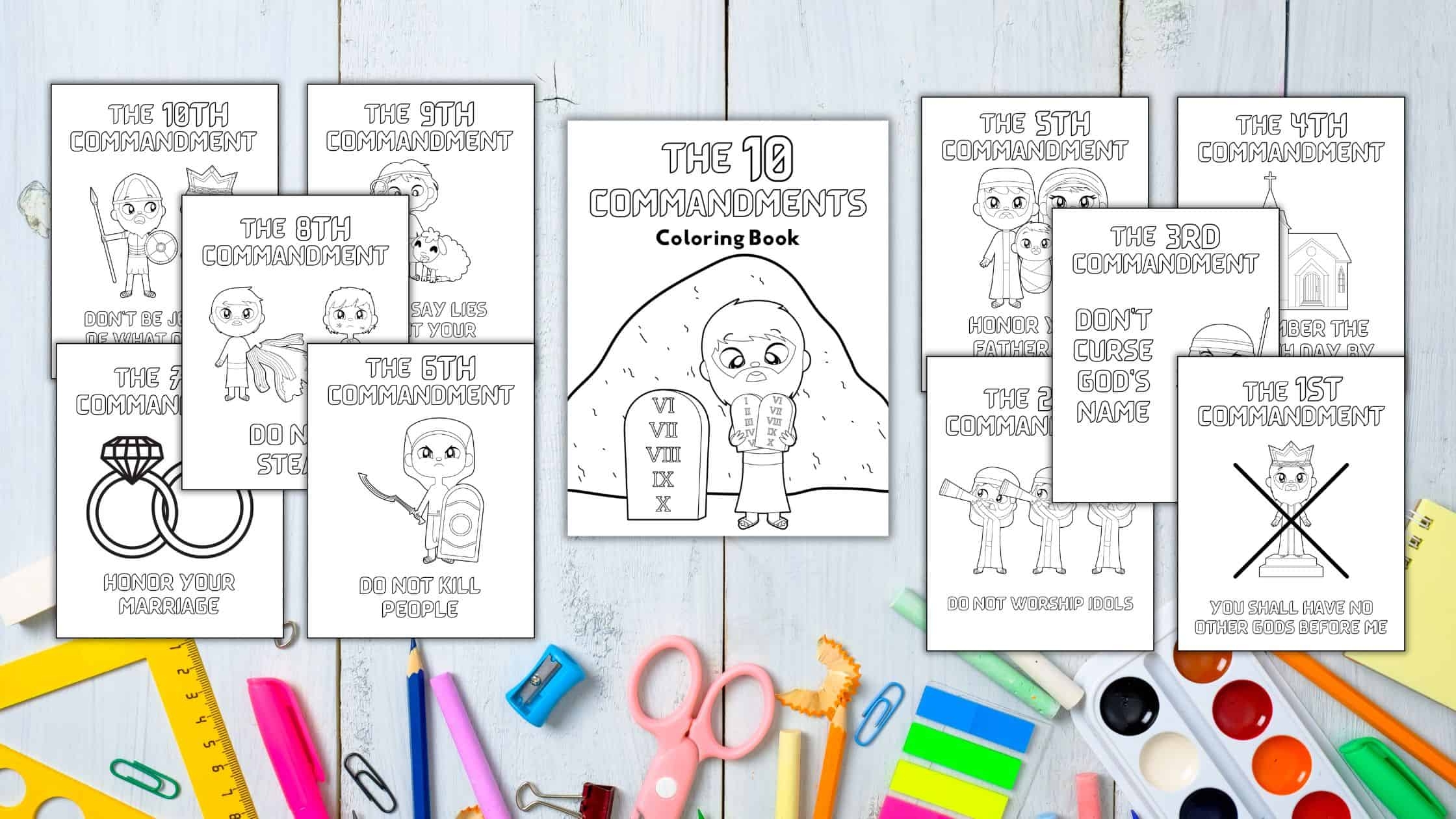 Ten Commandments Coloring Pages Free