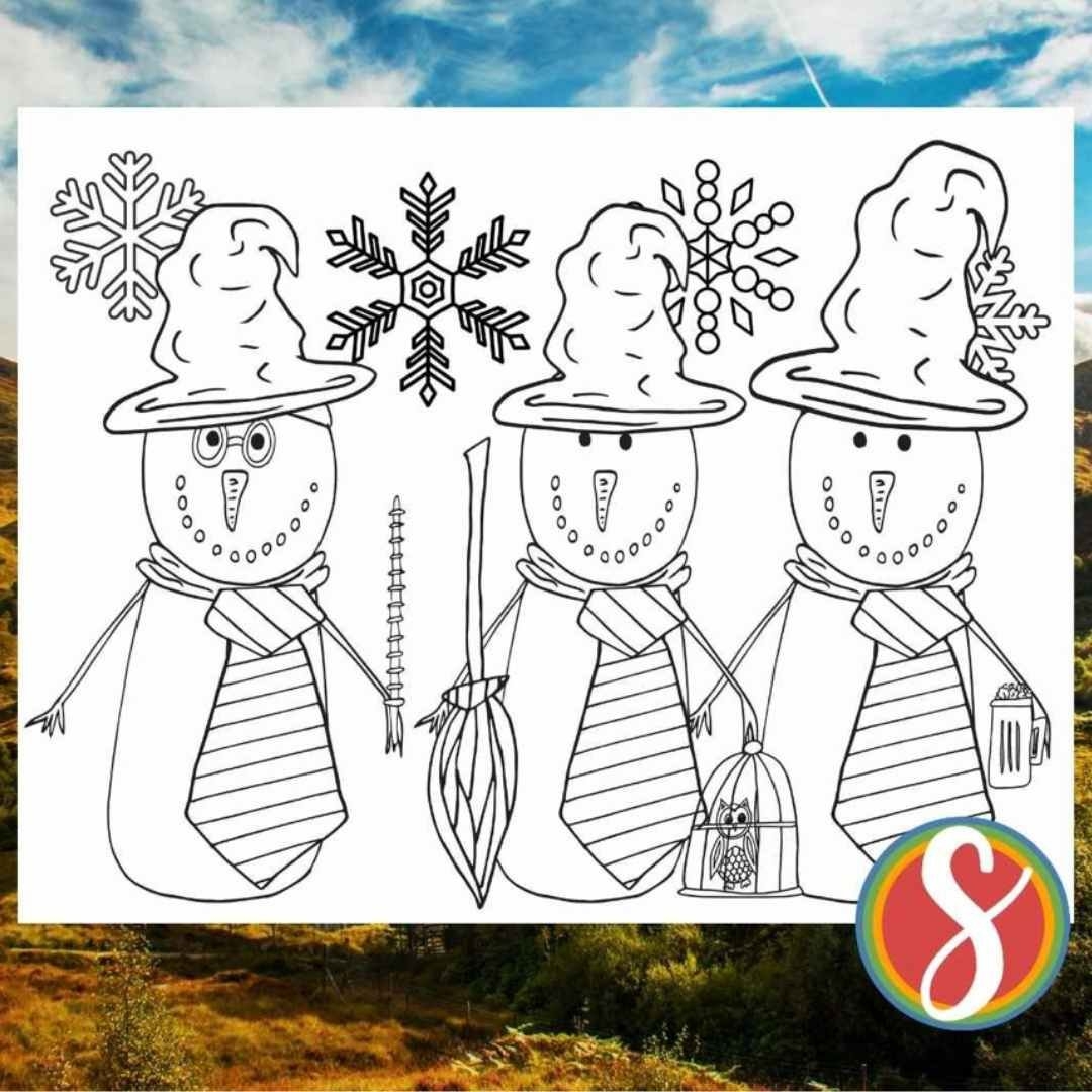 Snowman Coloring Pages Free Printable