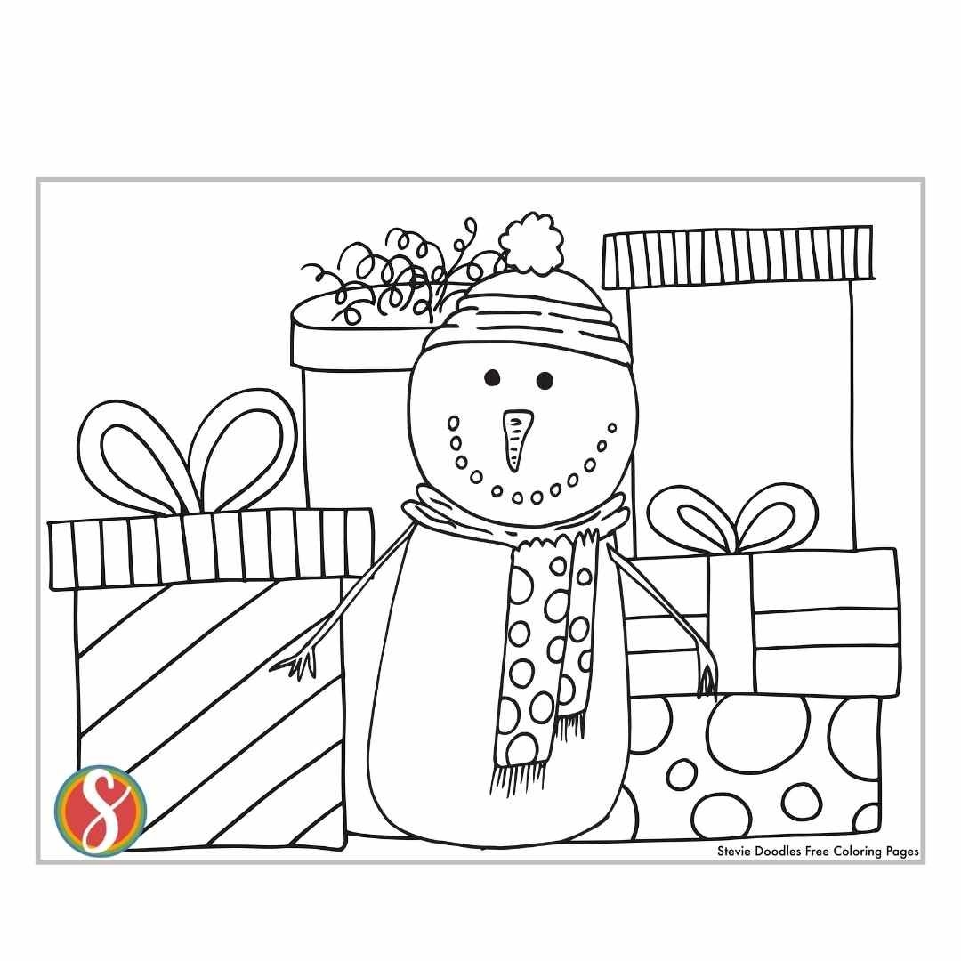 10 Free Snowman Coloring Pages Stevie Doodles