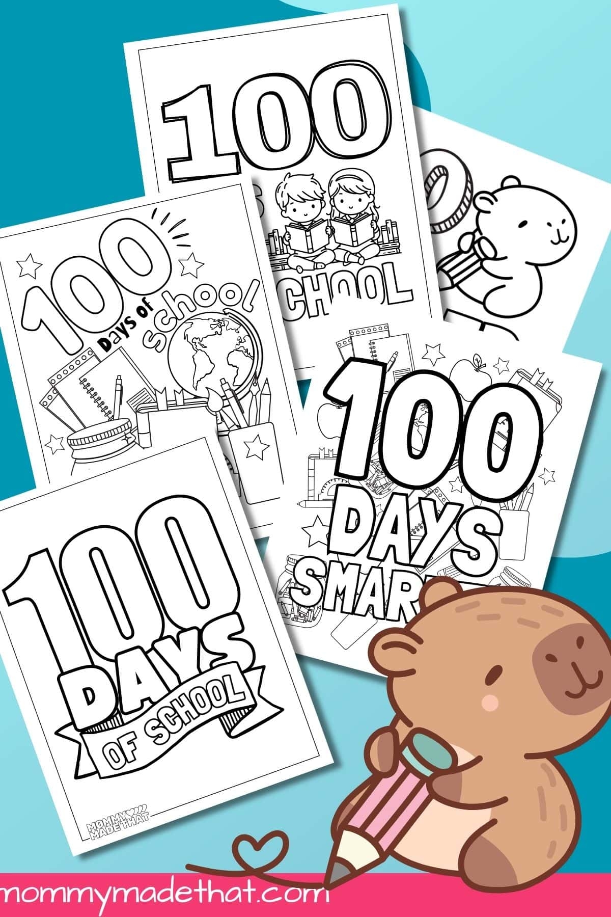 100th Day Coloring Pages Free Printables 