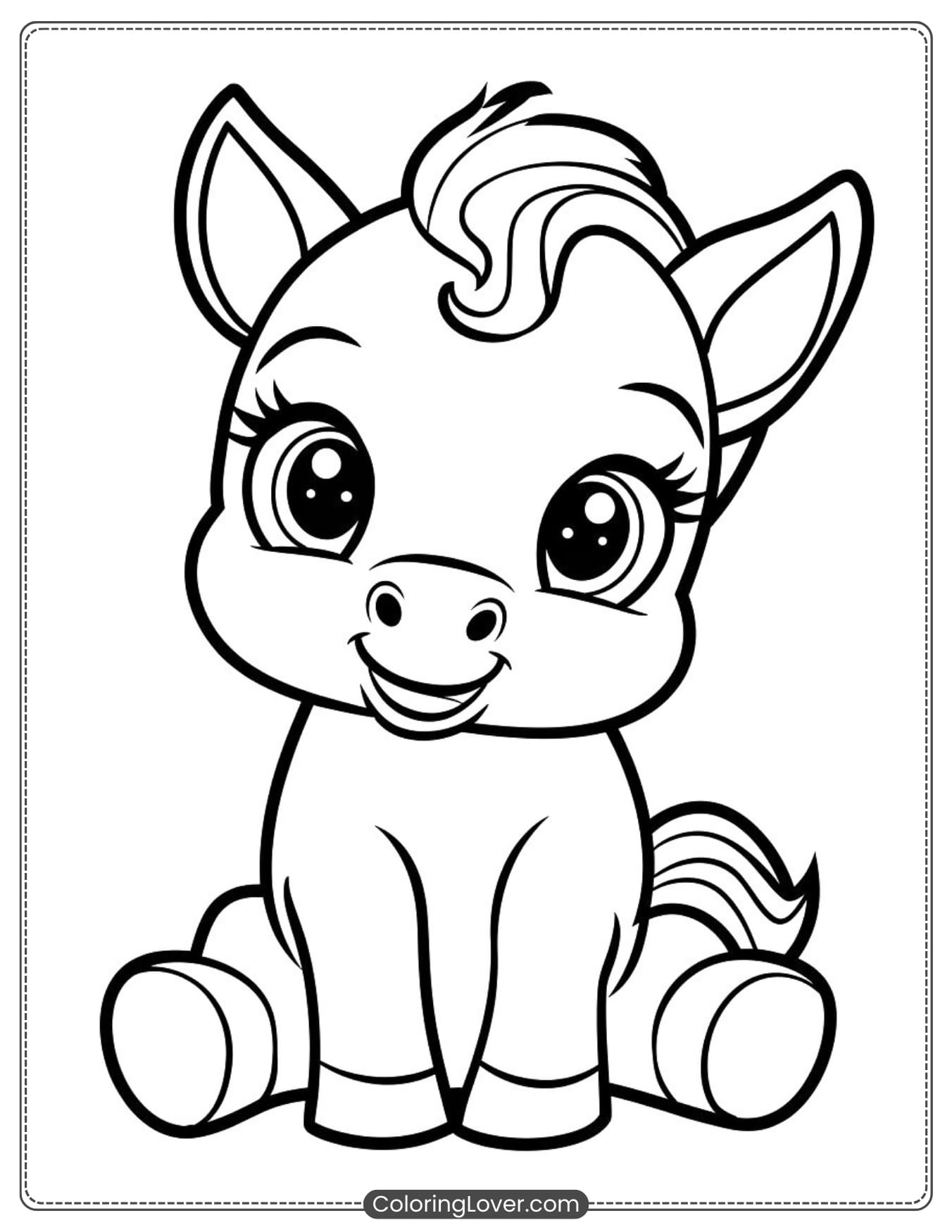 Horse Coloring Page Printable