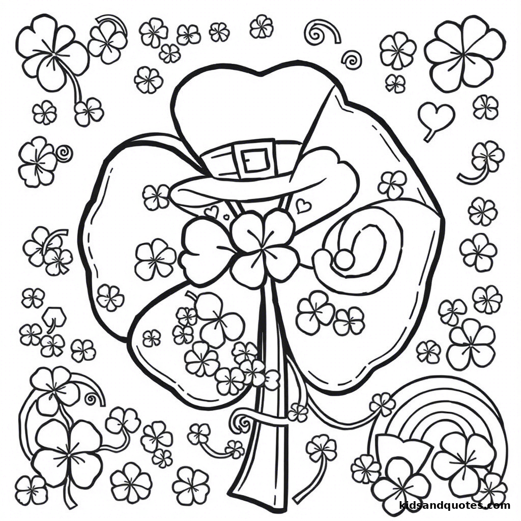 Printable Shamrock Coloring Pages
