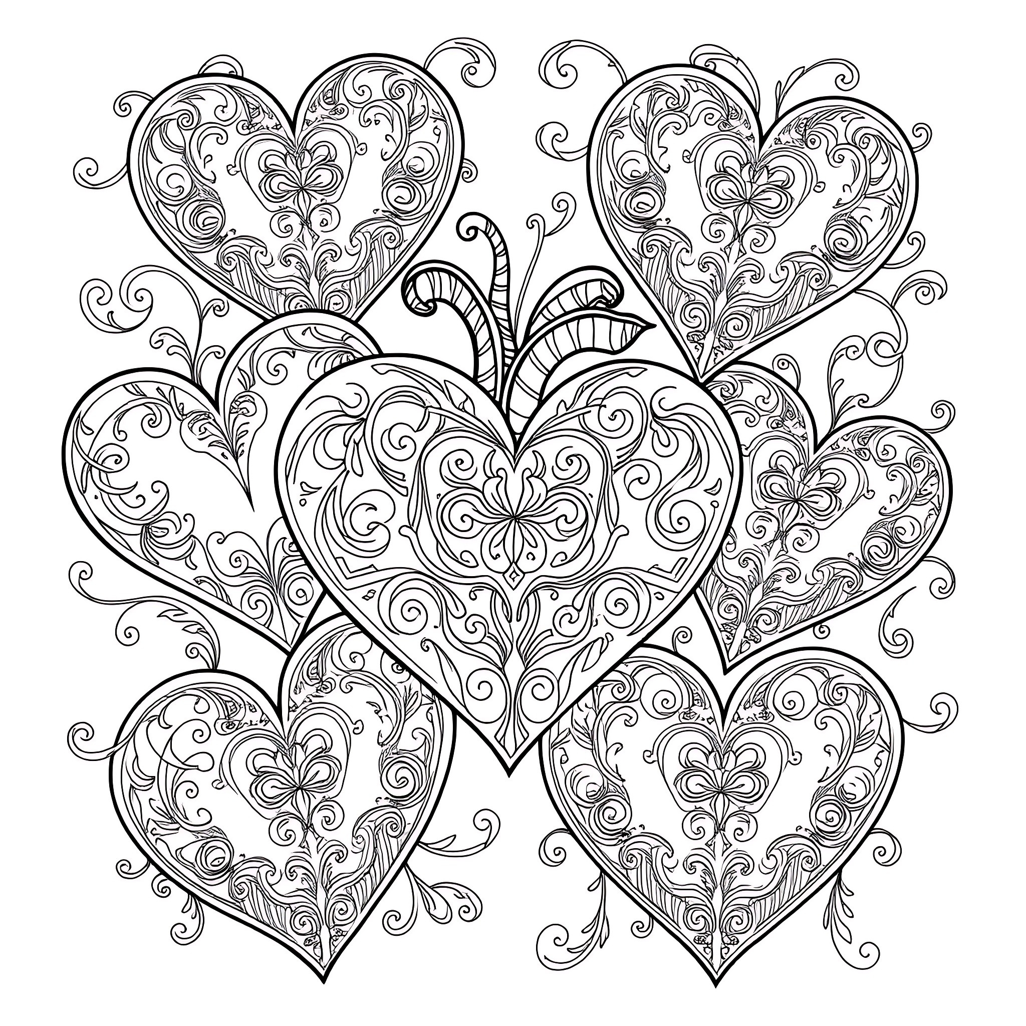 124 Best Heart Coloring Pages Free Printable PDFs 