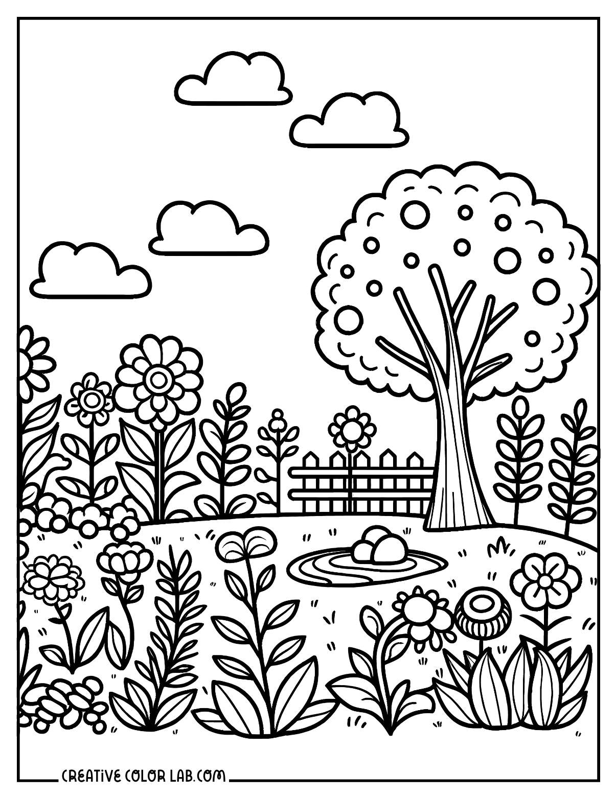 13 Garden Coloring Pages Free PDF Printables