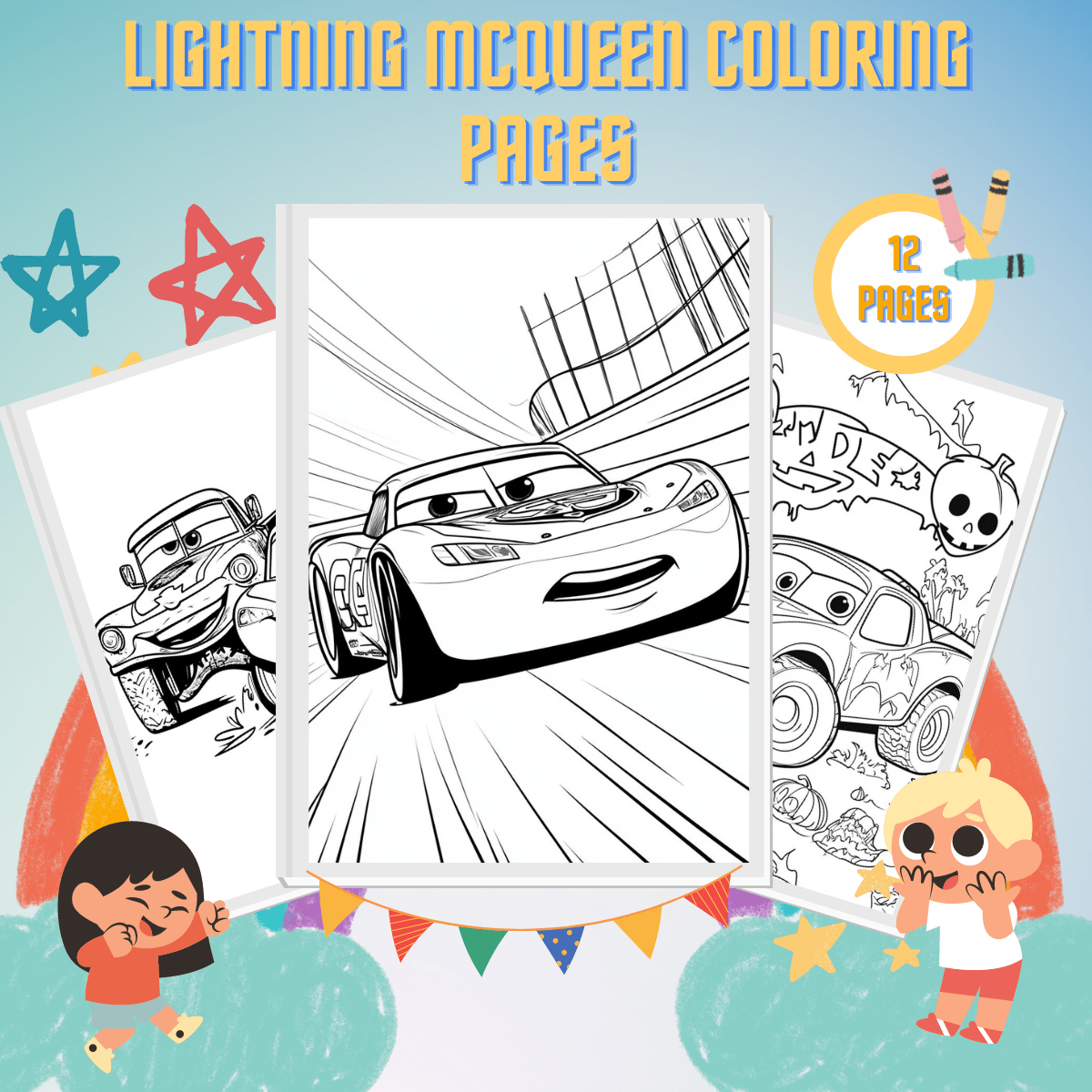 13 Lightning McQueen Coloring Pages Free Printable