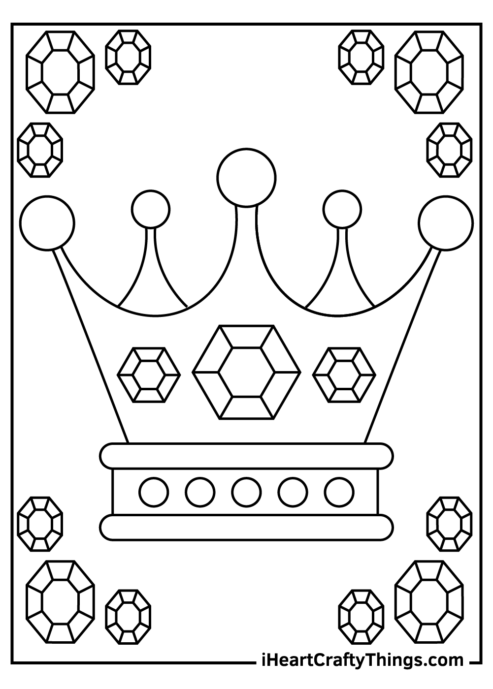 Printable Crown Coloring Pages