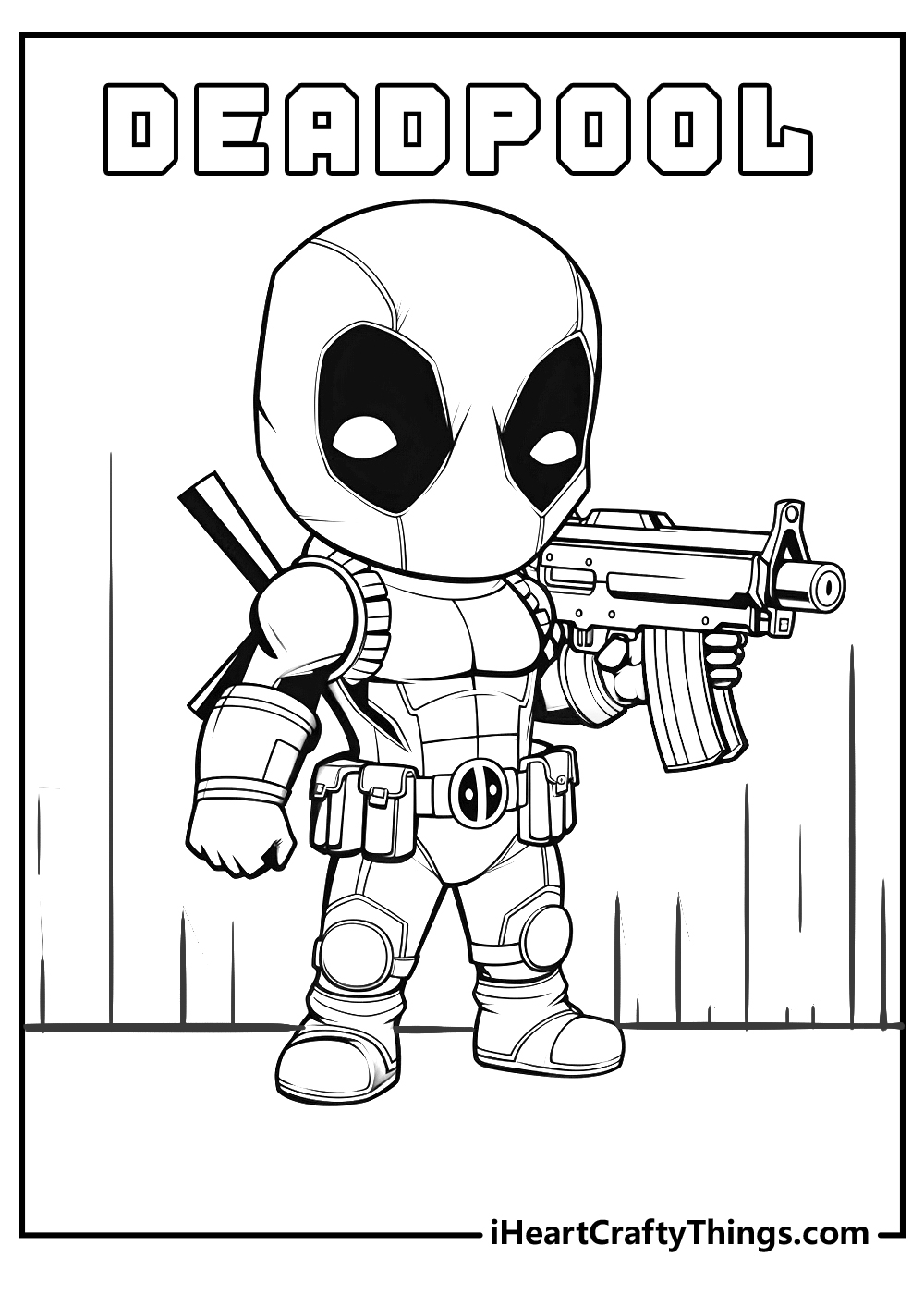 Free Deadpool Coloring Pages