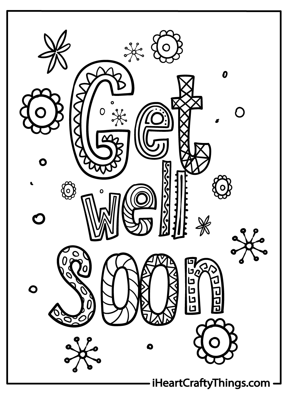 Free Printable Get Well Soon Coloring Pages