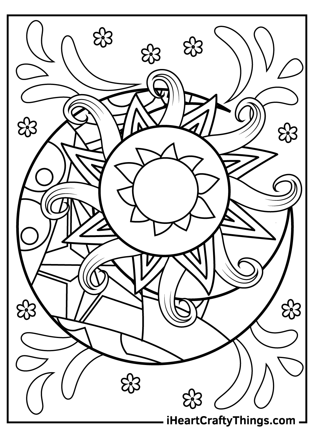 Sun Printable Coloring Pages
