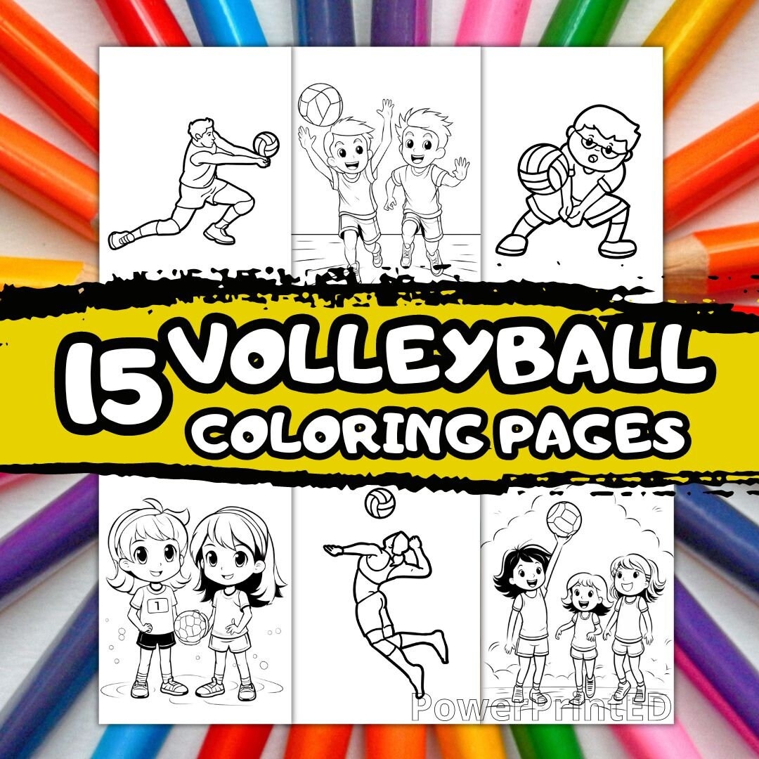 15 VOLLEYBALL Coloring Pages sport Coloring Pages printable Coloring Pages kid Coloring Sheets Coloring Pages For Kid Instant Download Etsy Australia