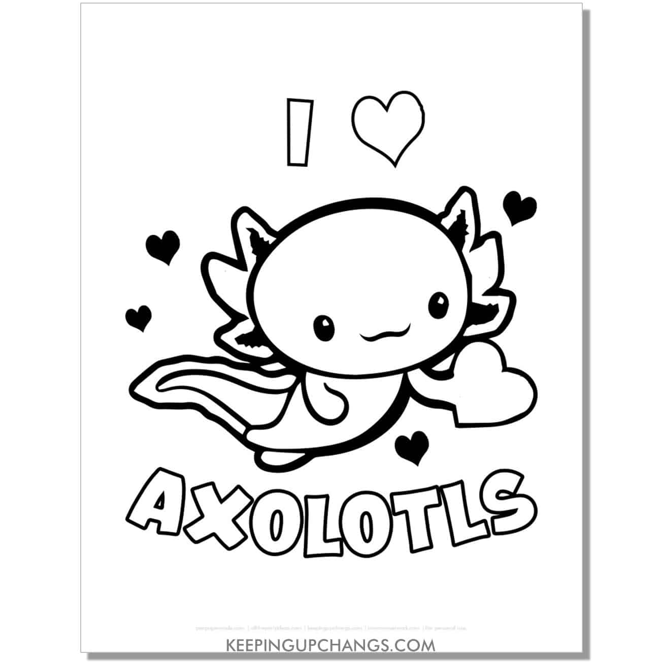 17 Free Axolotl Coloring Pages Sheets MOST POPULAR Printables 