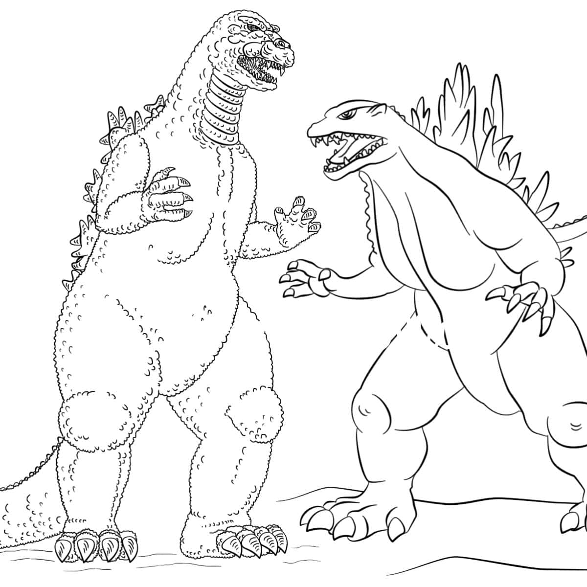 Printable Godzilla Coloring Page