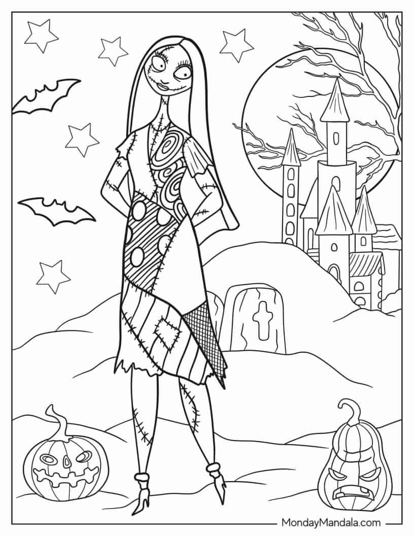 17 Nightmare Before Christmas Coloring Pages Free PDF Printables