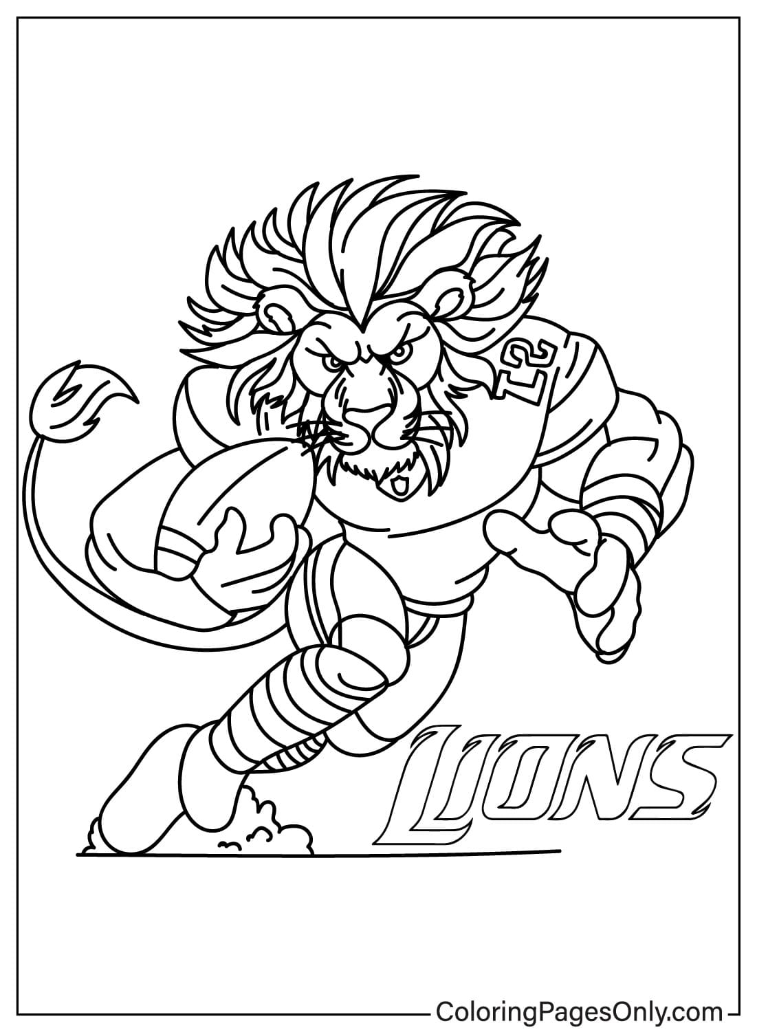 18 Detroit Lions Coloring Pages Free Printable For Kids And Adults