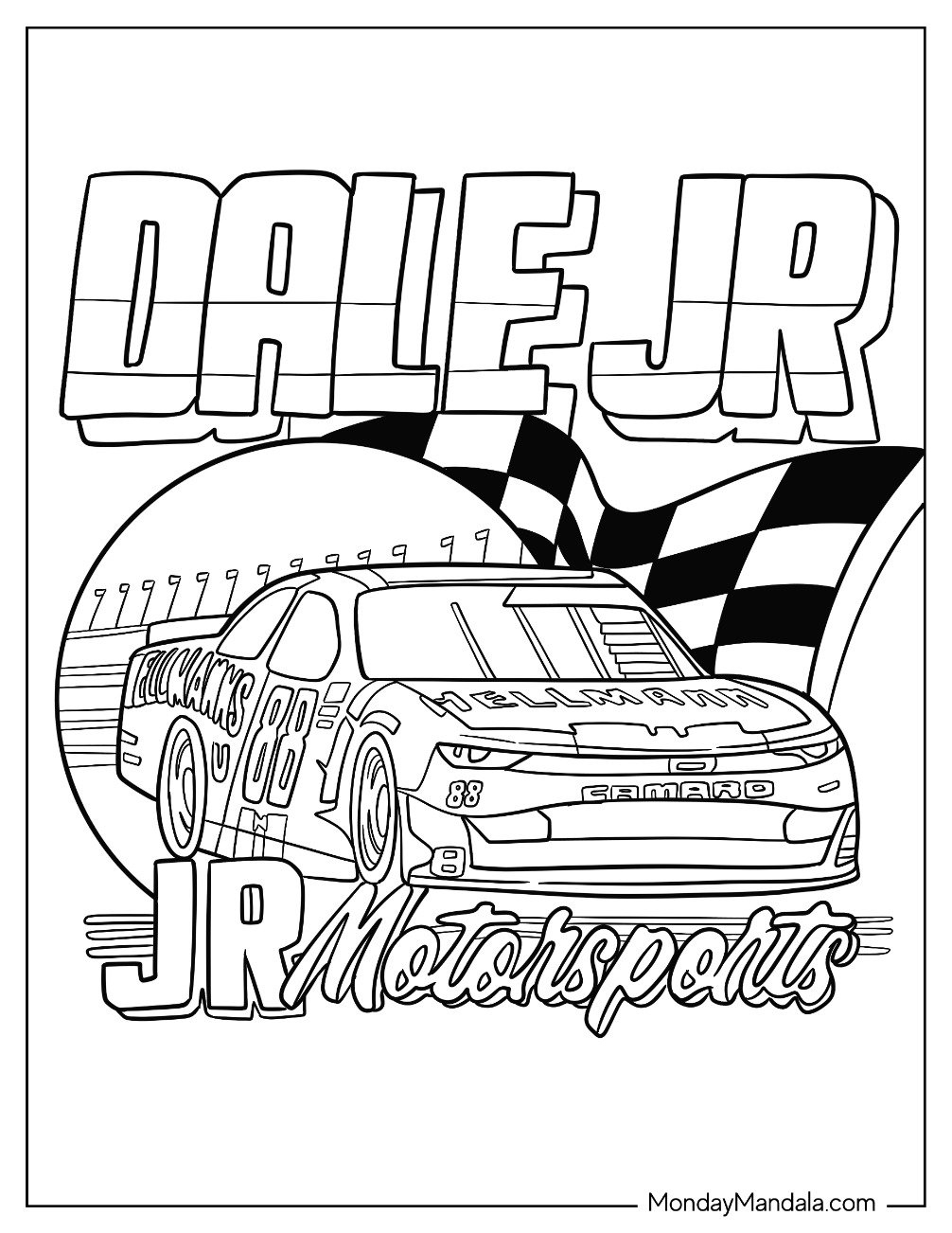 18 NASCAR Coloring Pages Free PDF Printables 