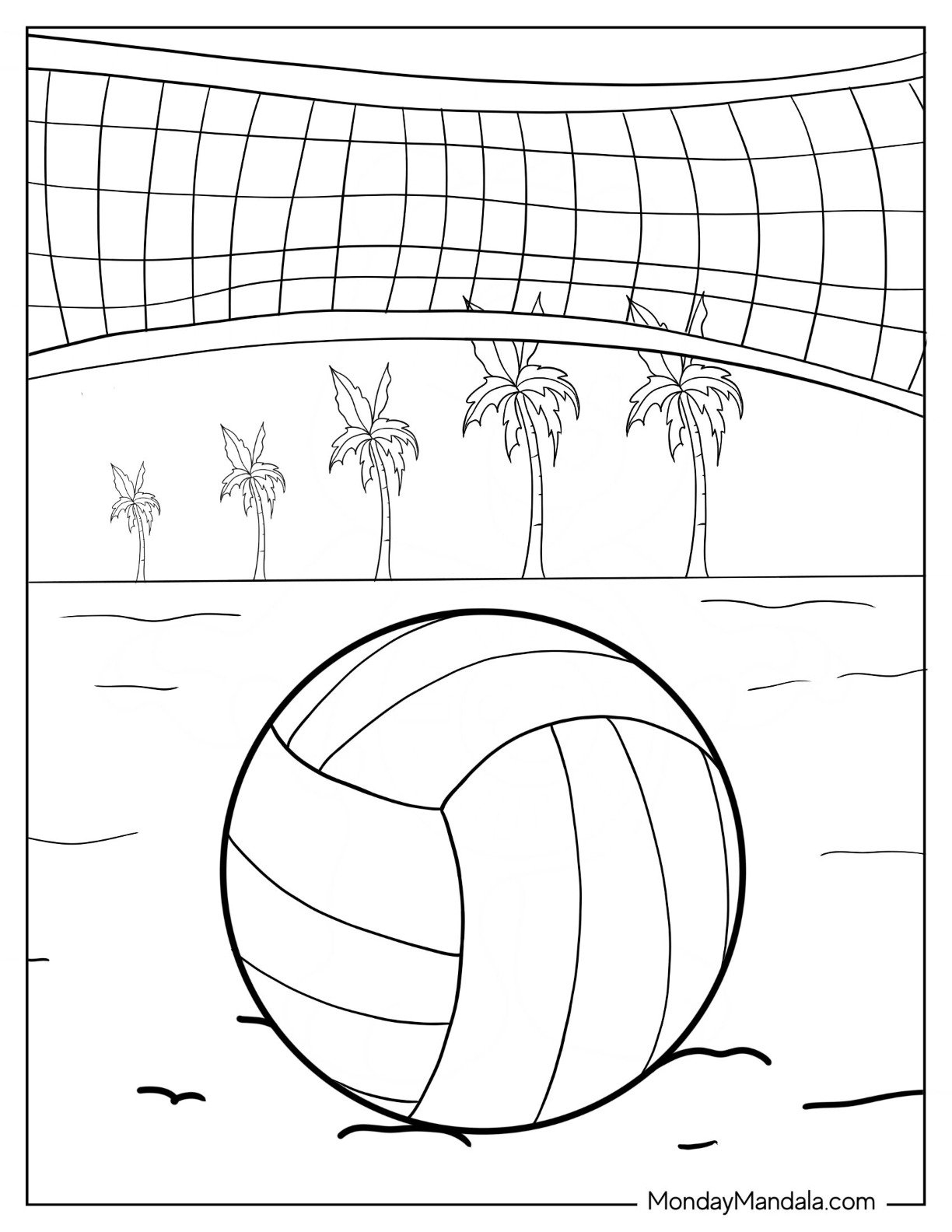 18 Volleyball Coloring Pages Free PDF Printables 