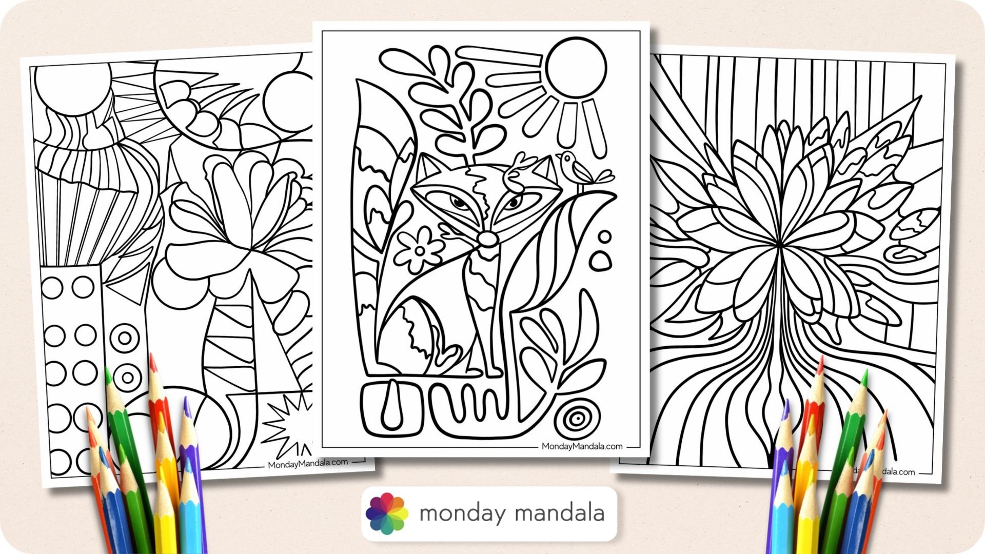 20 Abstract Coloring Pages Free PDF Printables 