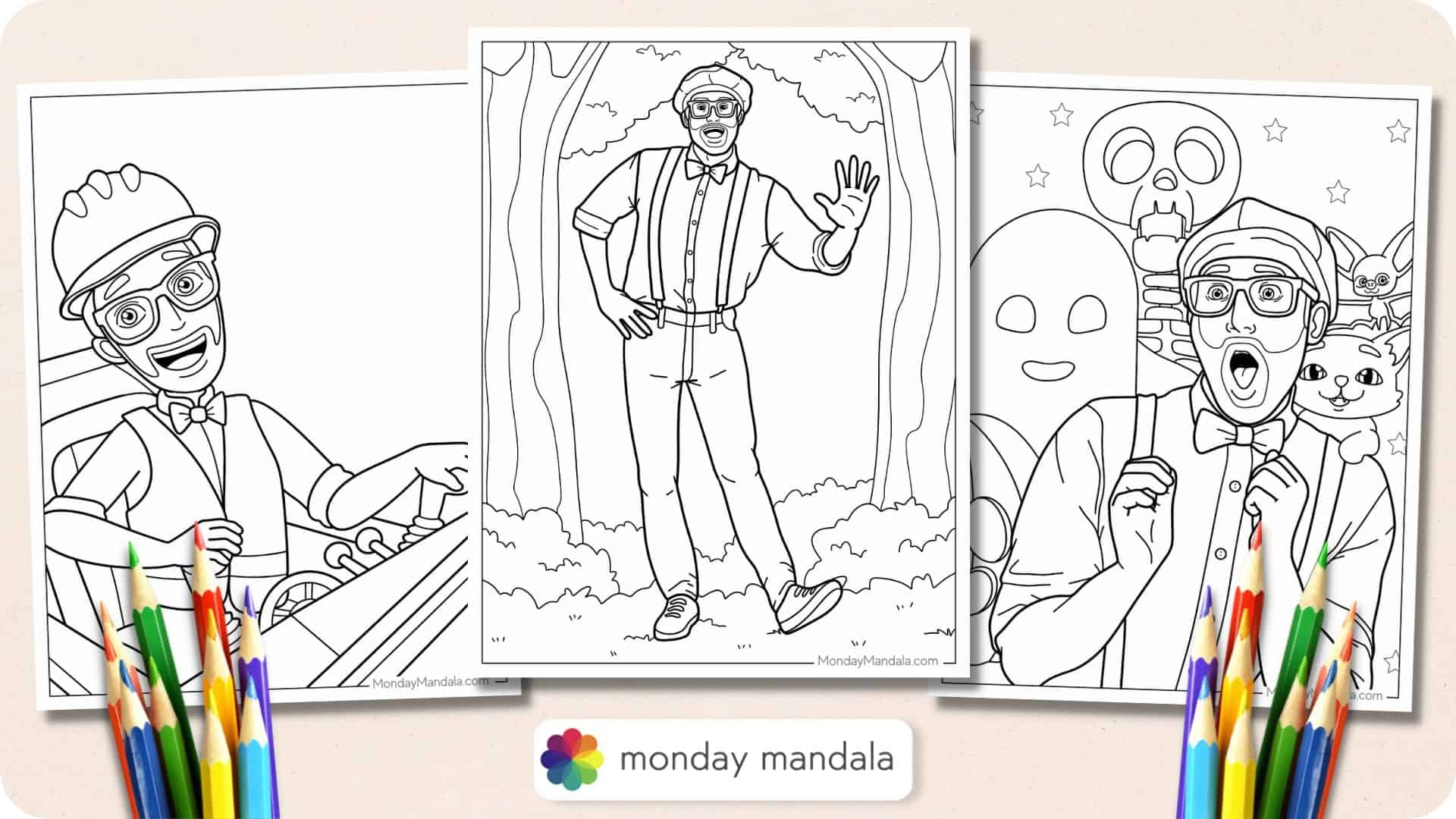 Blippi Printable Coloring Pages