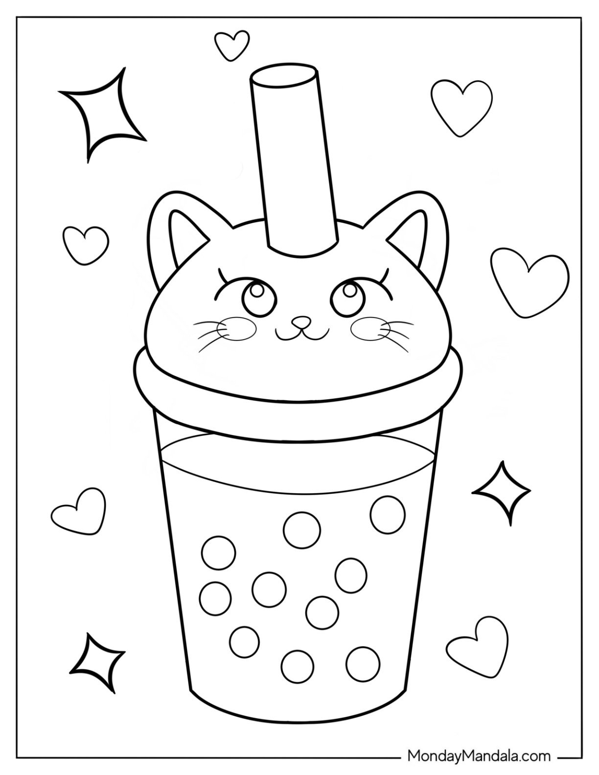 20 Boba Tea Coloring Pages Free PDF Printables 