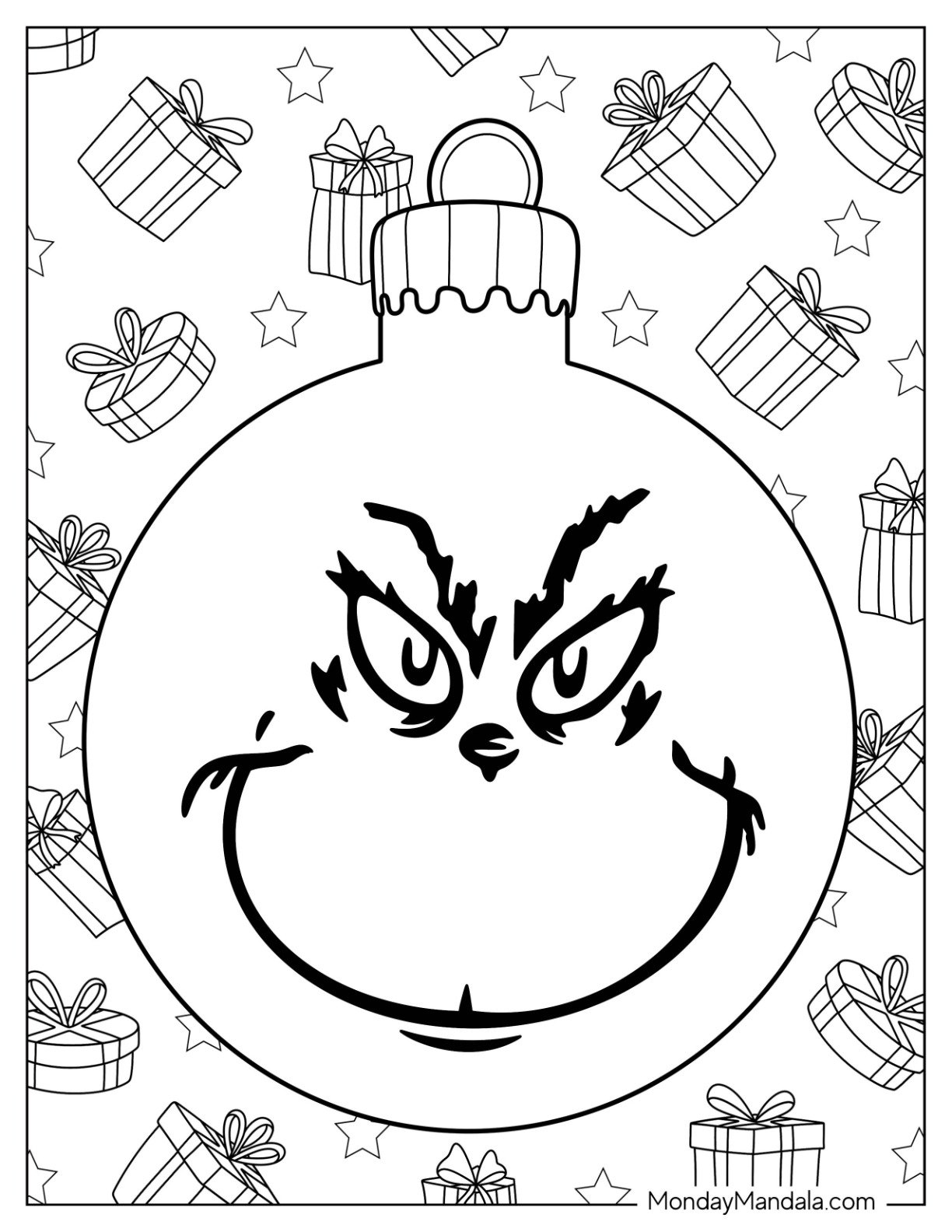 20 Christmas Ornament Coloring Pages Free Printables 