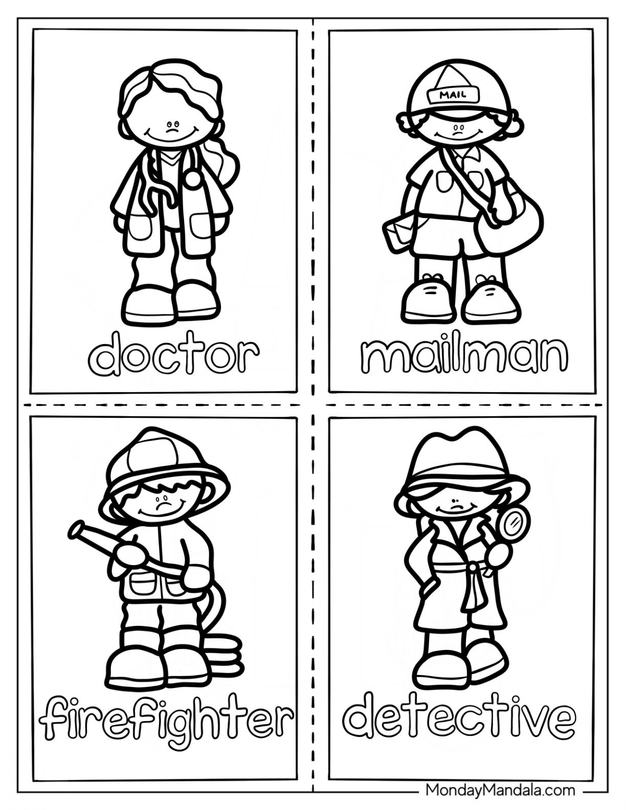 20 Community Helpers Coloring Pages Free Printables 