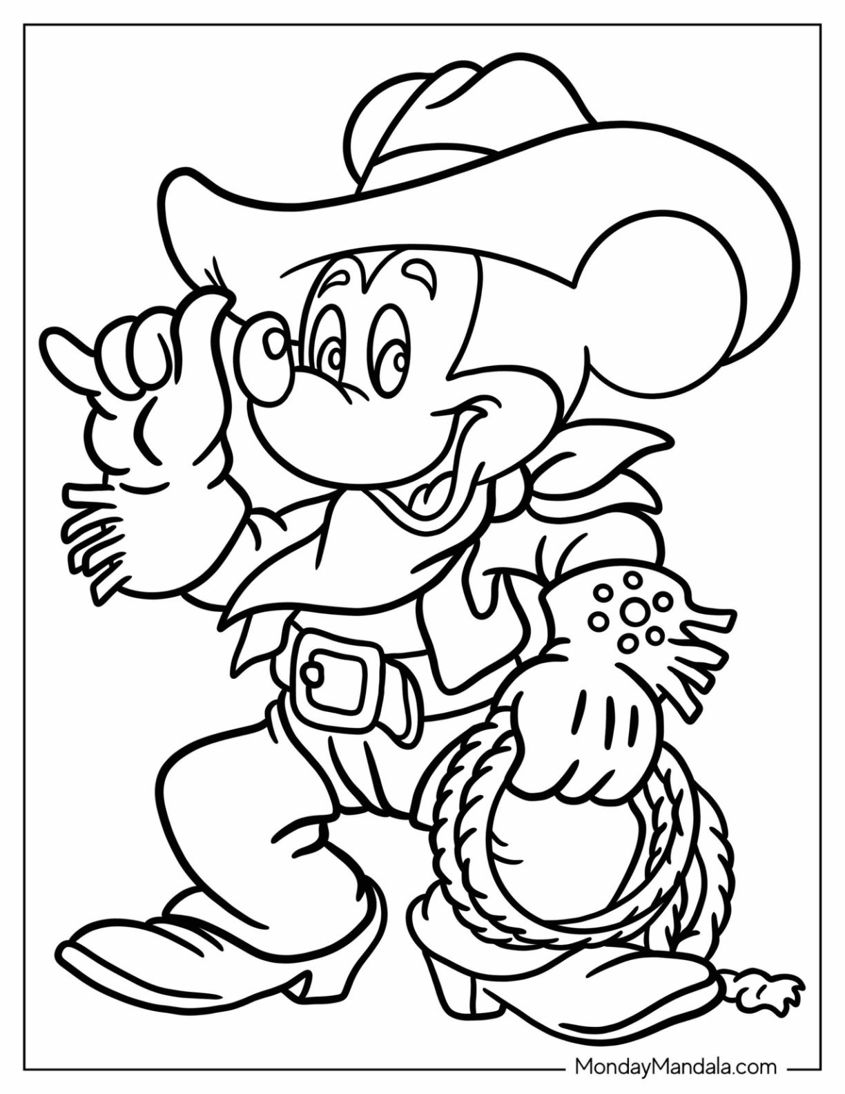 20 Cowboy Coloring Pages Free PDF Printables 