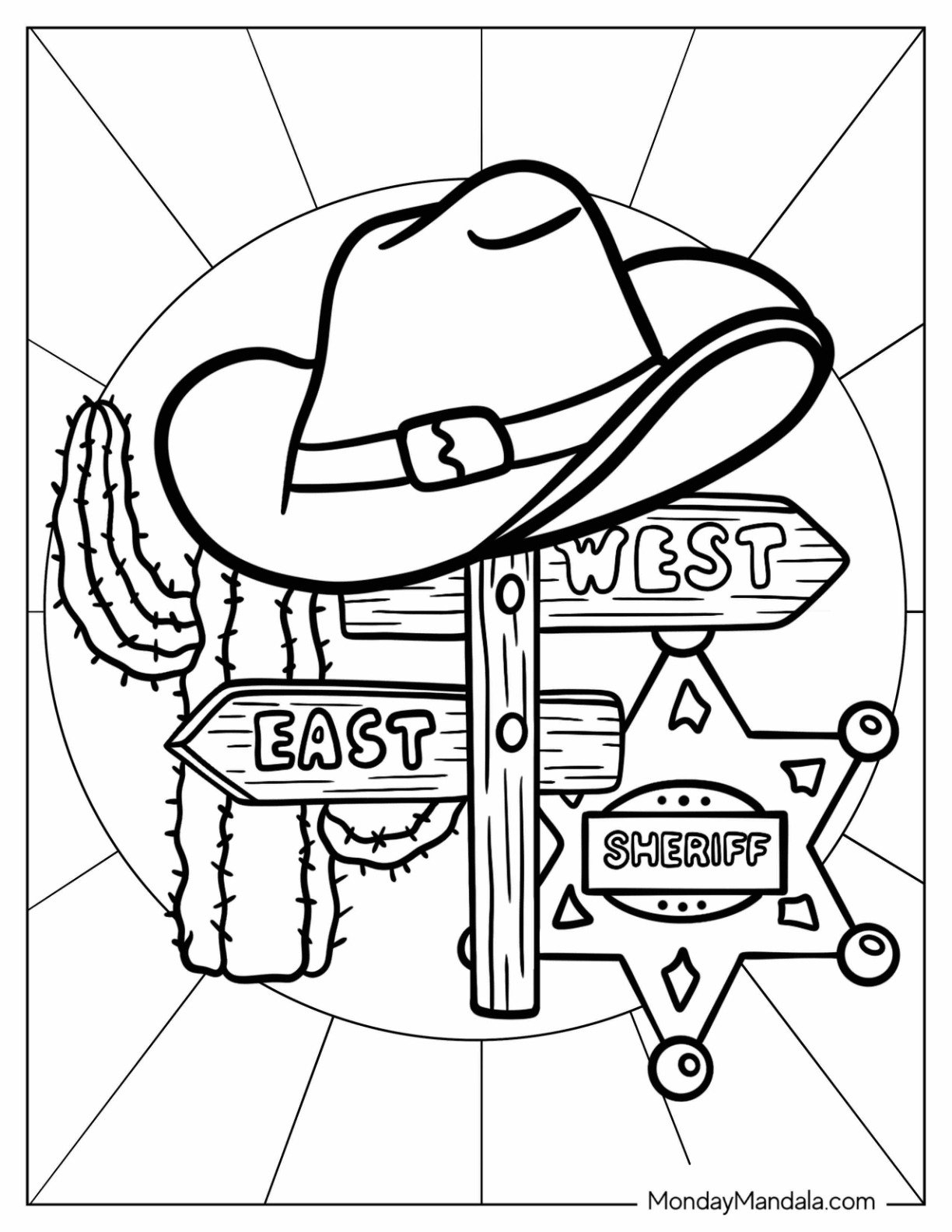 Free Cowboy Coloring Pages