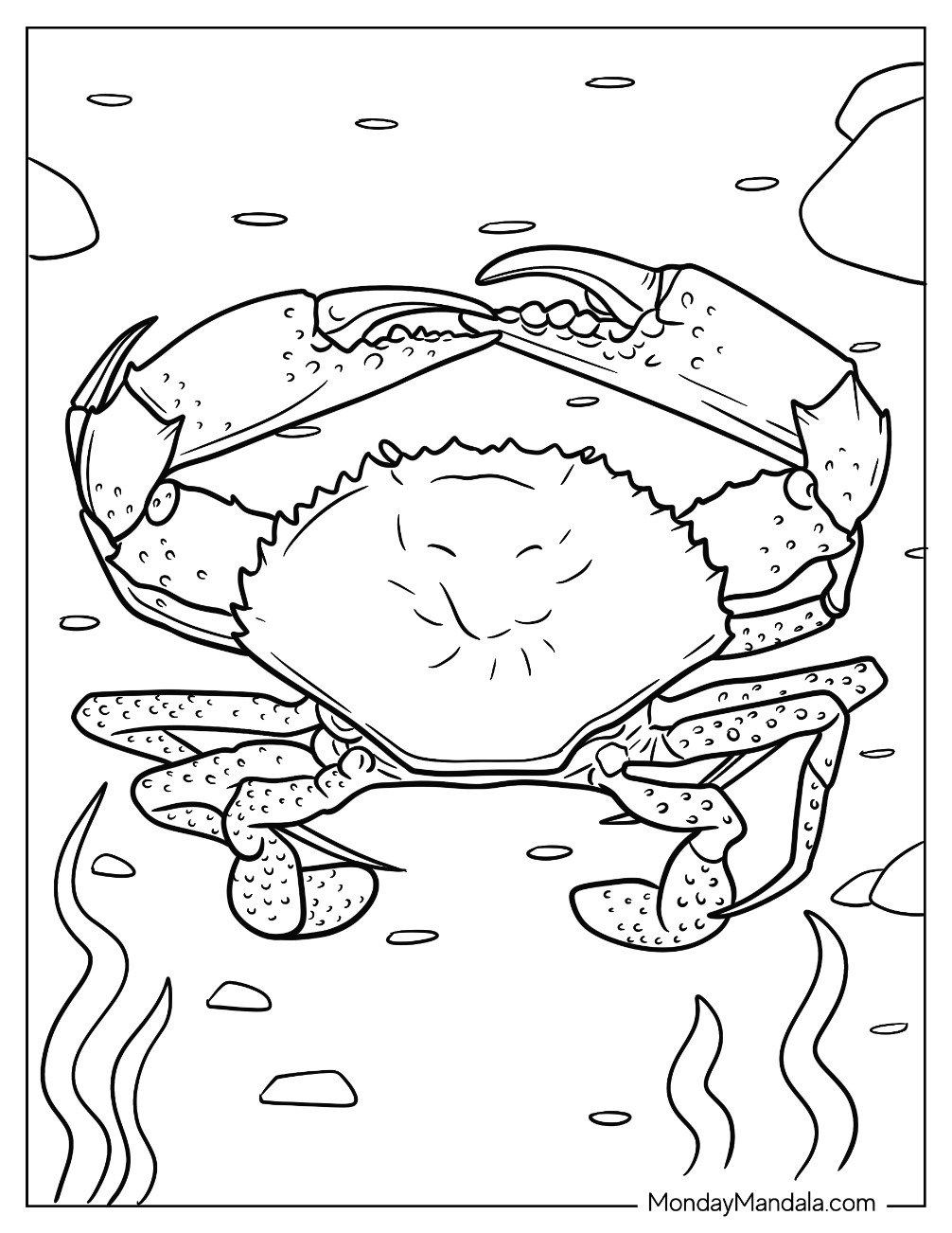 Crab Printable Coloring Page
