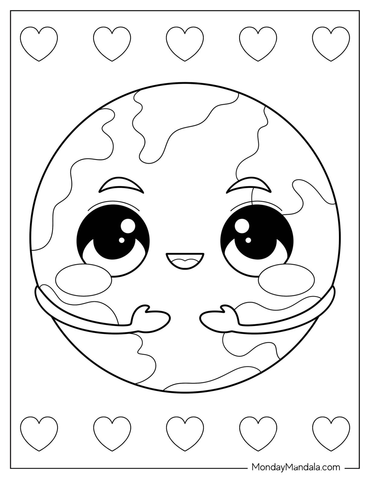 Earth Printable Coloring Pages