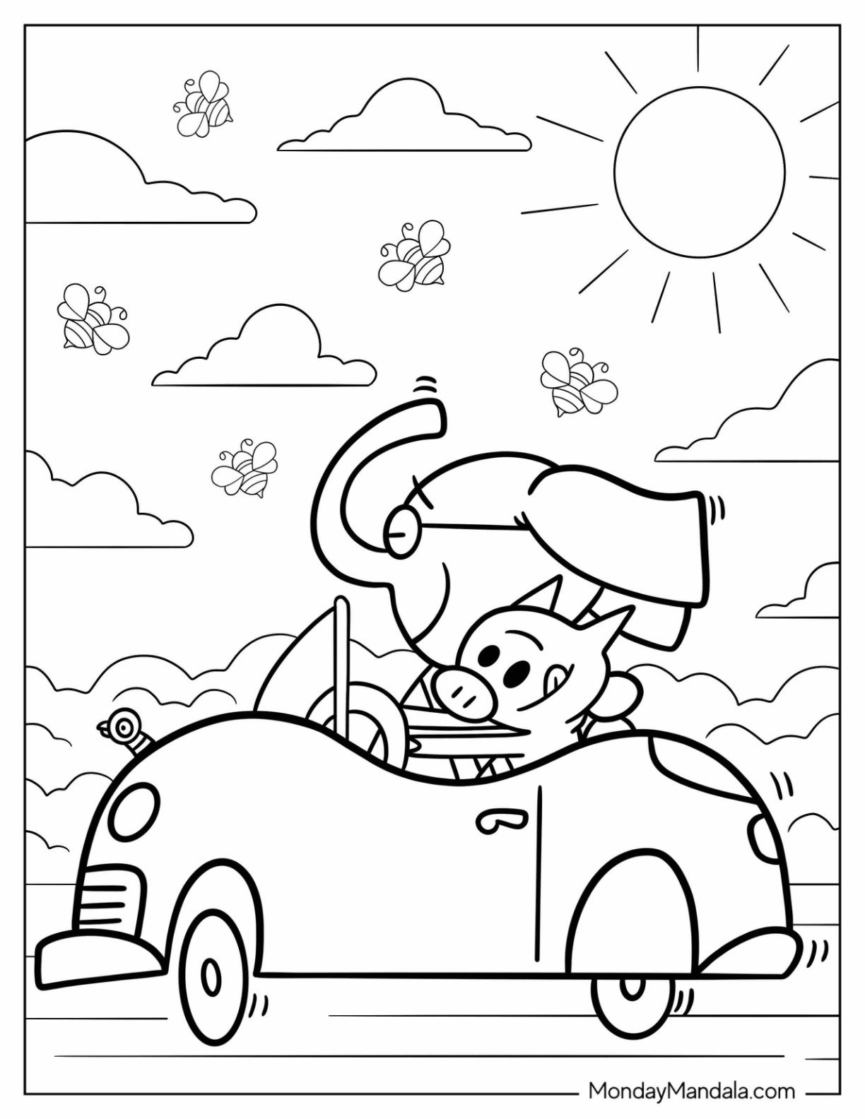 20 Elephant Piggie Coloring Pages Free PDF Printables 