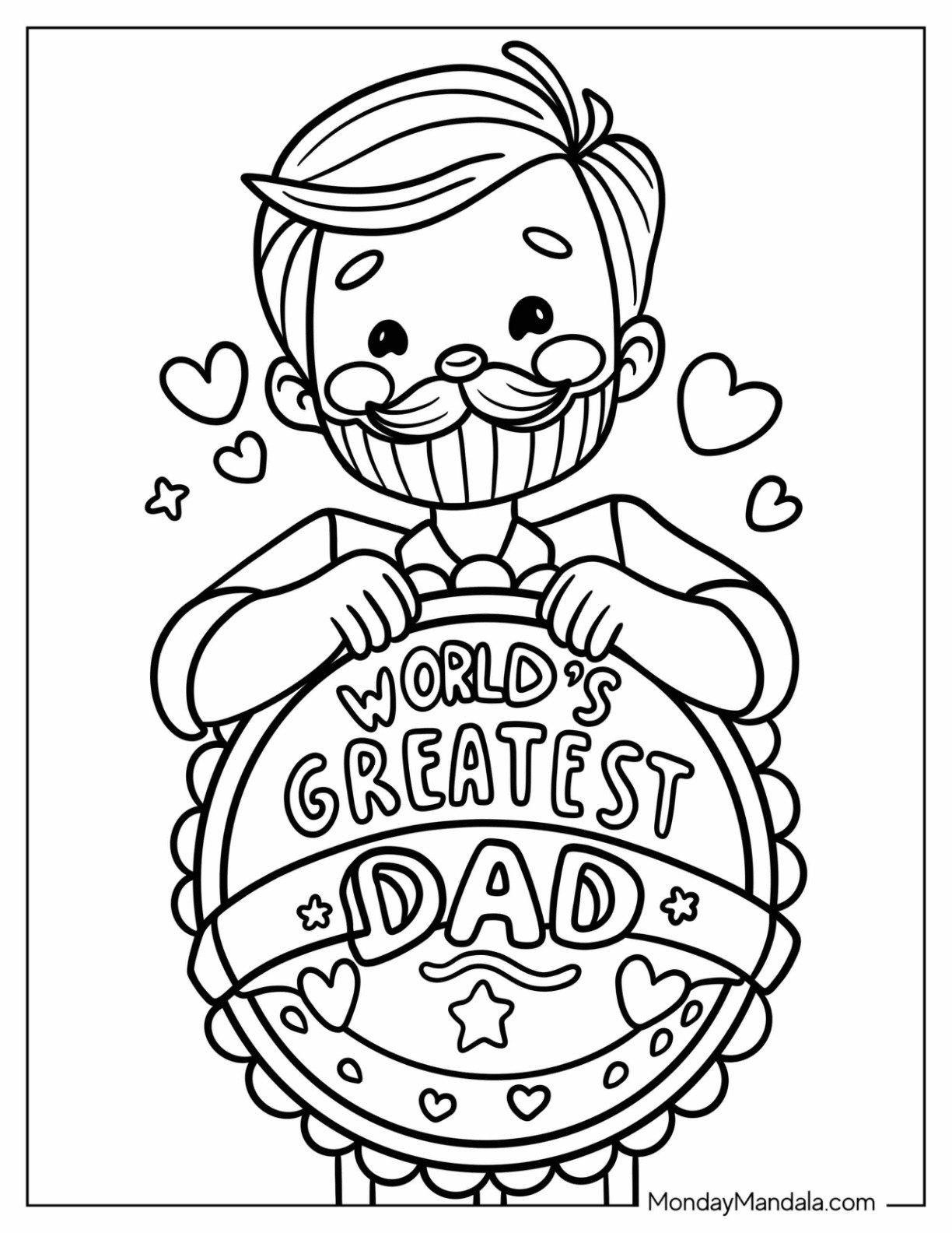 Fathers Day Coloring Pages Printable