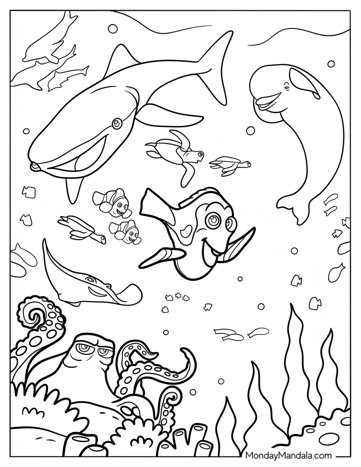 Printable Finding Nemo Coloring Pages