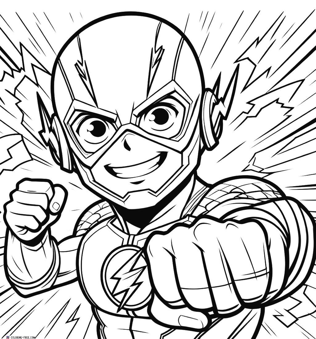 20 Flash Coloring Pages Free Unique Printables 